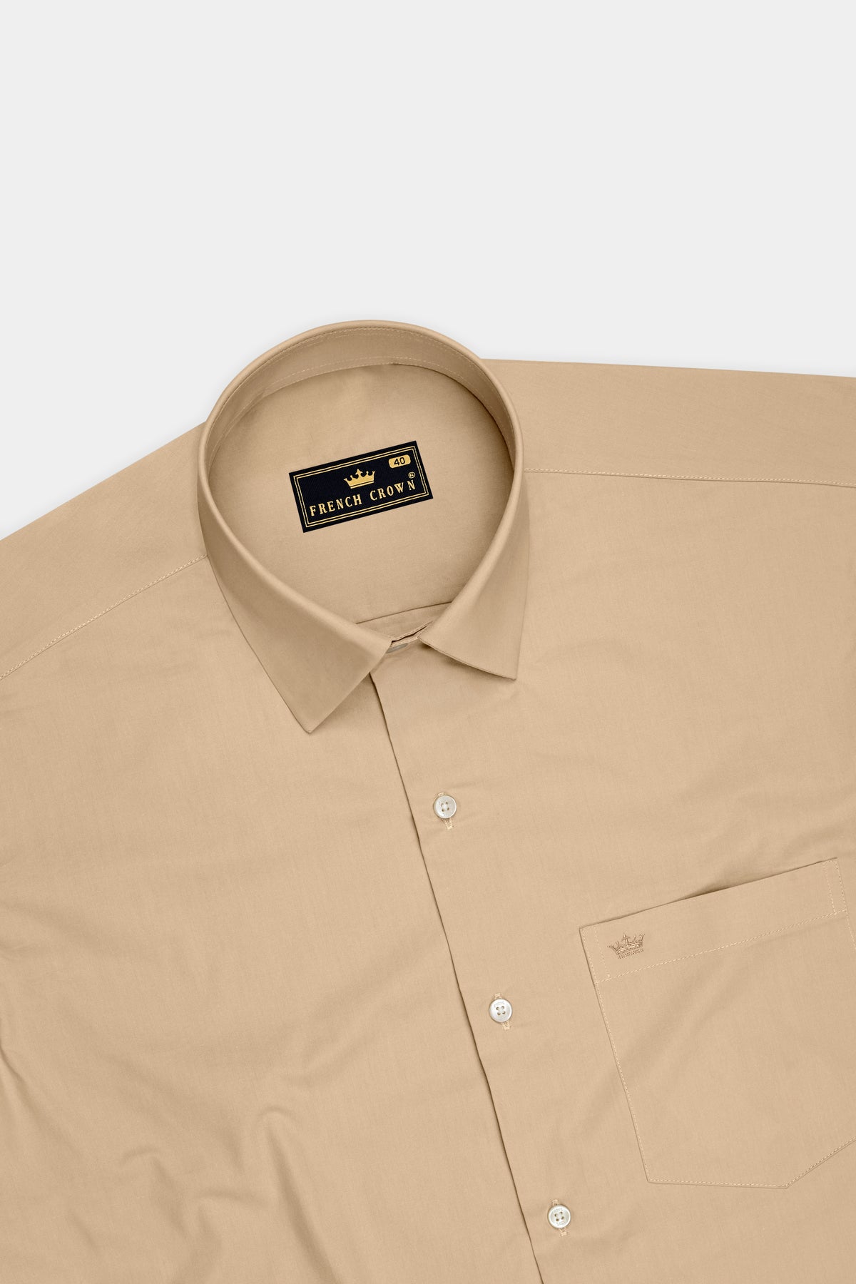 Borelli-Rodeo Brown Subtle Sheen Super Soft Premium Cotton Dress Shirt
