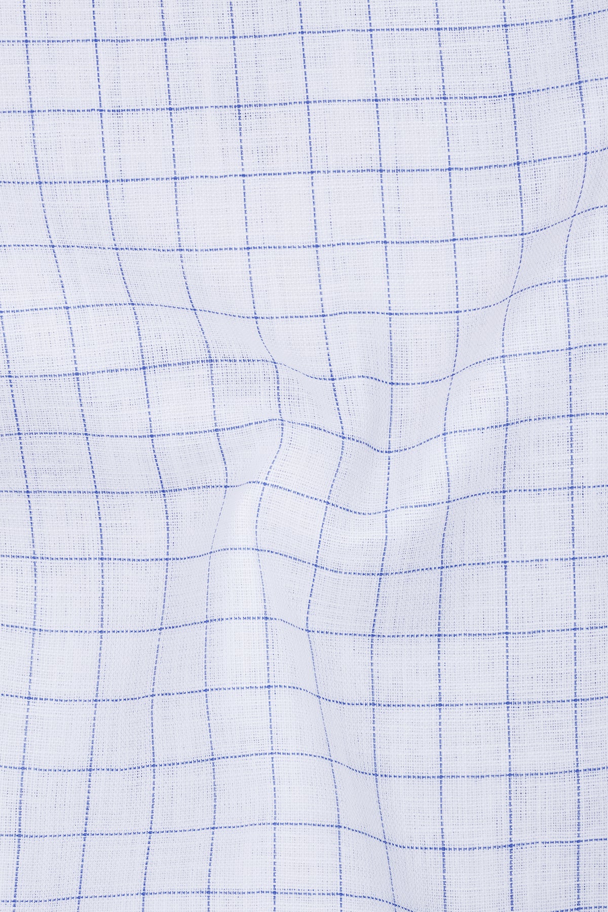 Sartori-Bright White And Waikawa Windowpane Luxurious Linen Dress Shirt