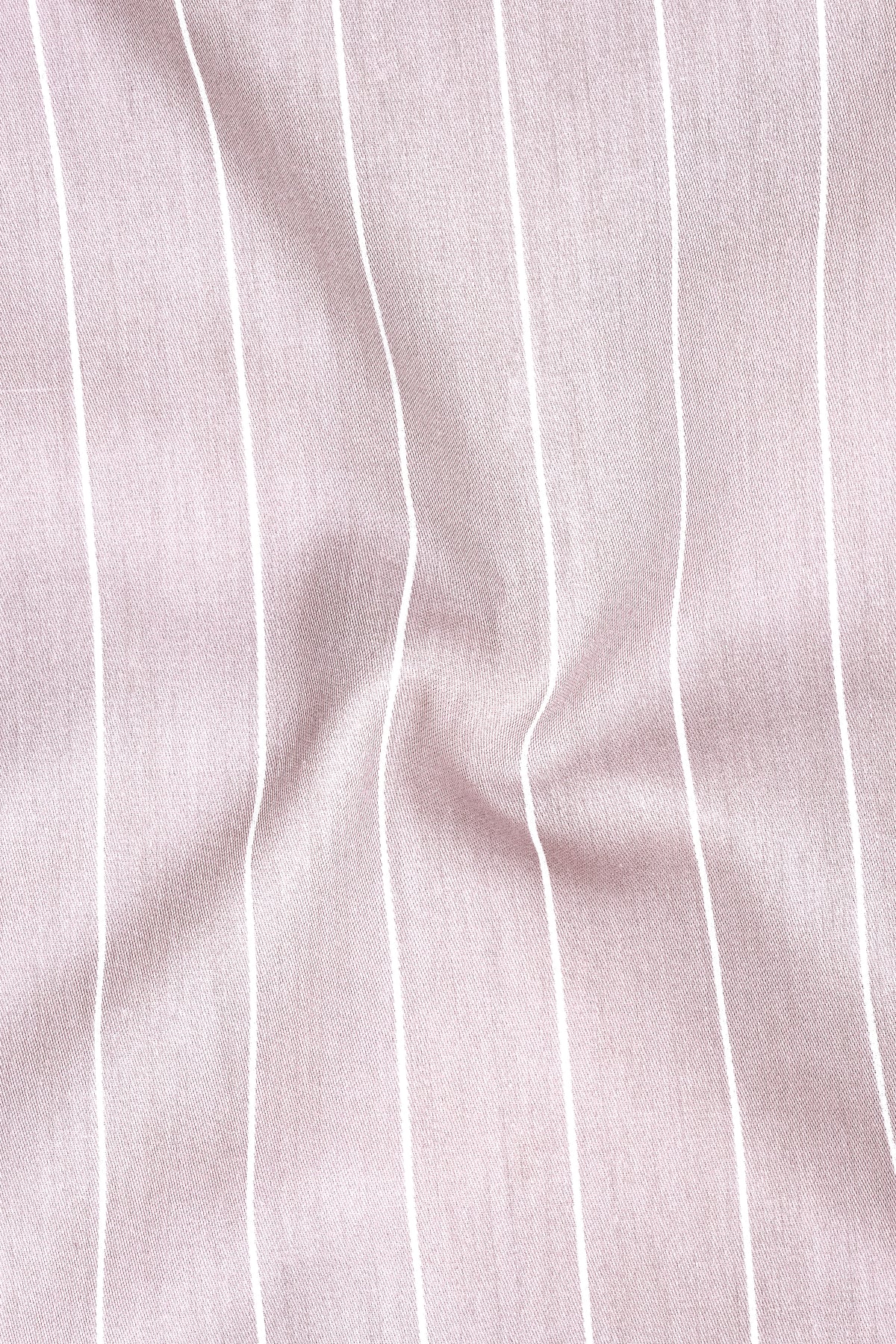 Veyron-Fantasy Gray and Bright White Pin Striped Subtle Sheen Super Soft Premium Cotton Dress Shirt