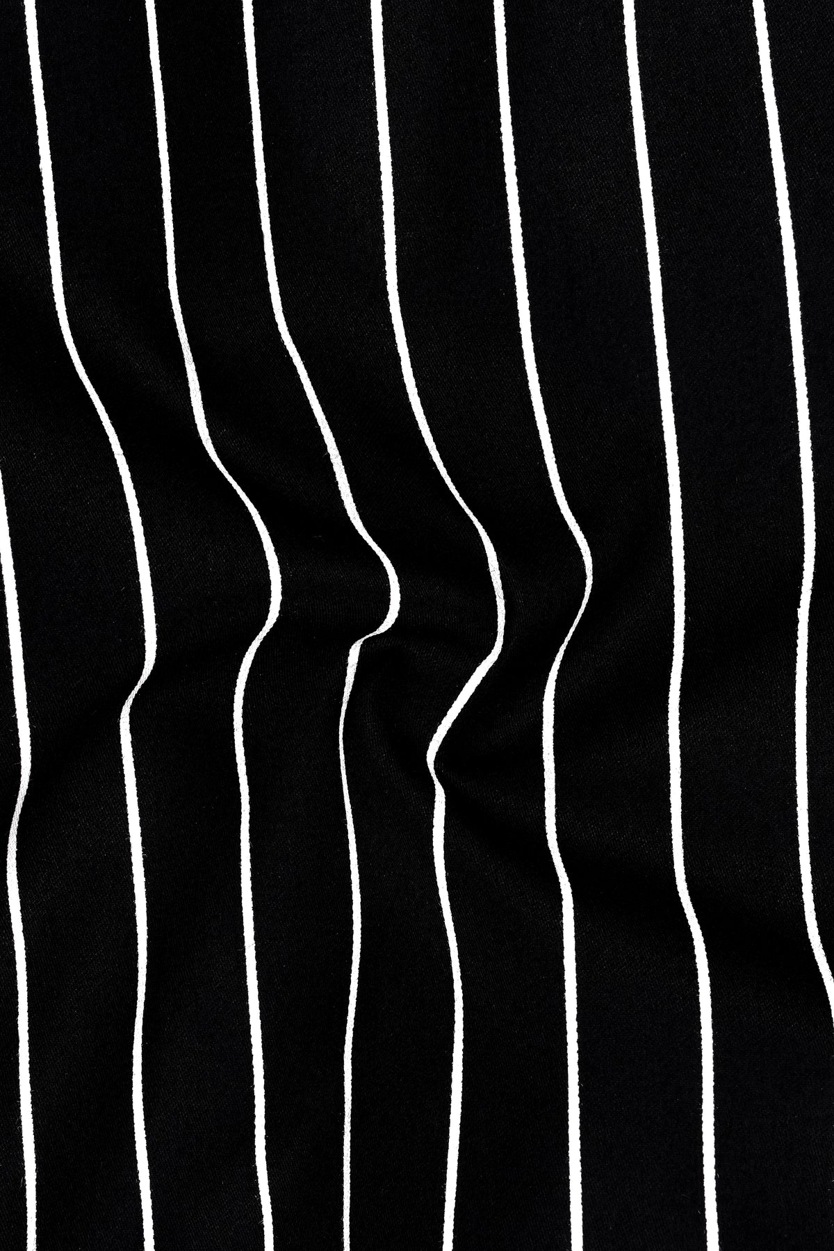 Monarch-Jade Black and Bright White Pin Striped Subtle Sheen Super Premium Cotton White Cuff Collar Dress Shirt
