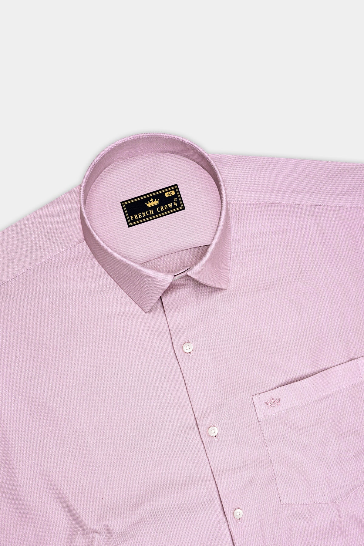 Blushen-Wisteria Pink Dobby Textured Premium Giza Cotton Dress Shirt