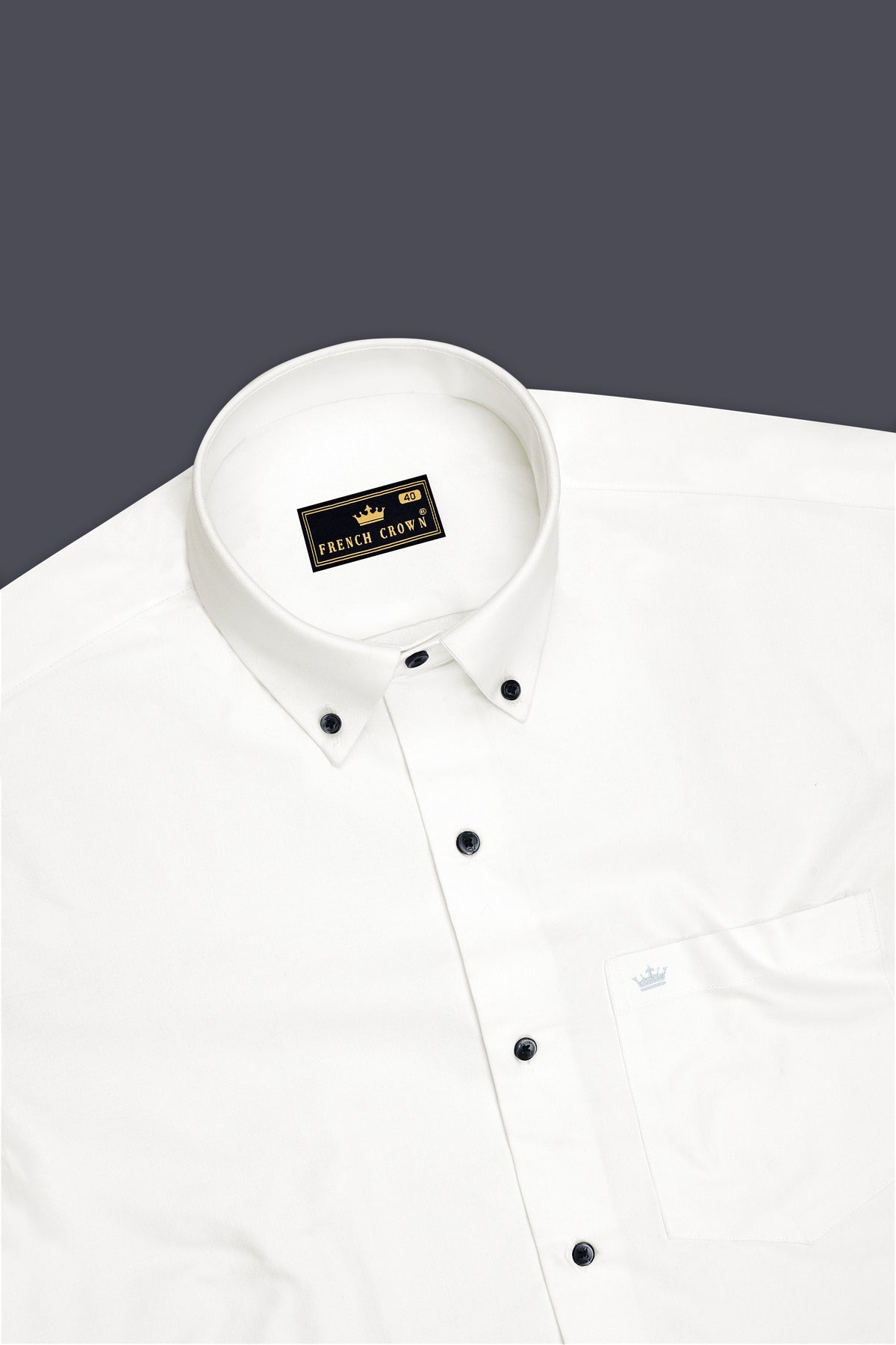 Eclat-Bright White Oxford Premium Cotton Button Down Dress Shirt