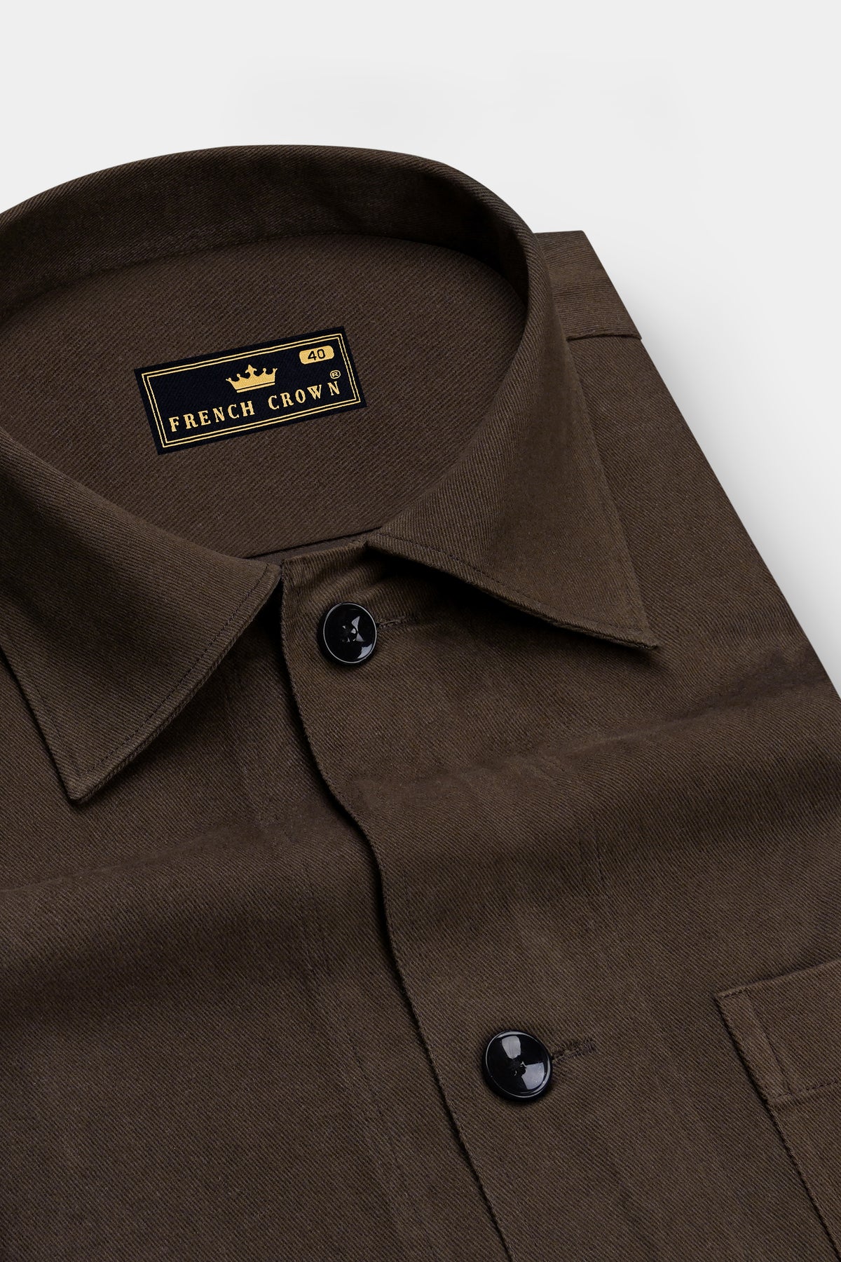 Eldric-Zeus Brown Textured Oxford Premium Cotton Heavy Weight Designer Casual Shirt