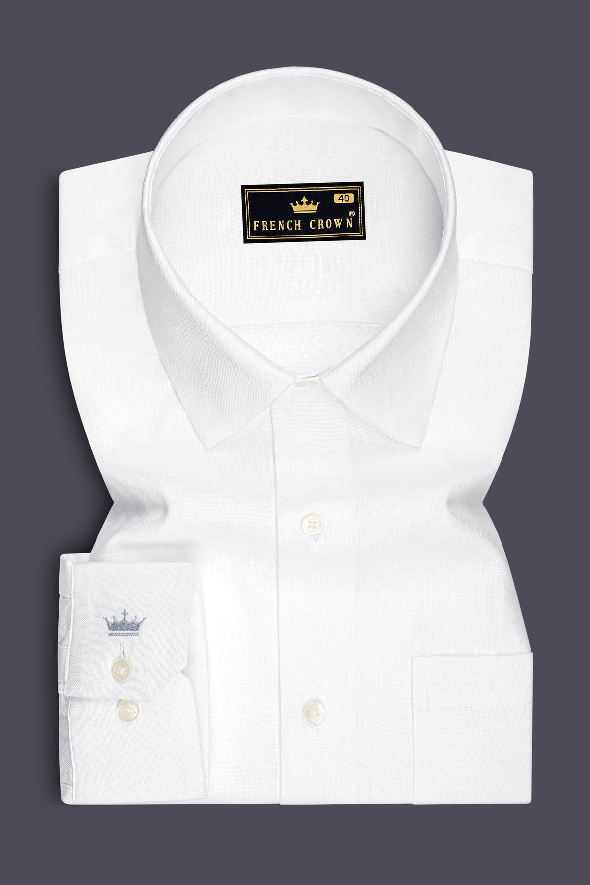 Sterling-Bright White Oxford Premium Cotton Dress Shirt