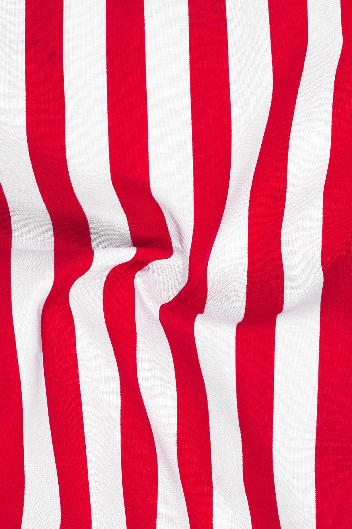 Striata-Ruddy Red And Bright White Candy Striped Super Soft Premium Cotton Dress Shirt