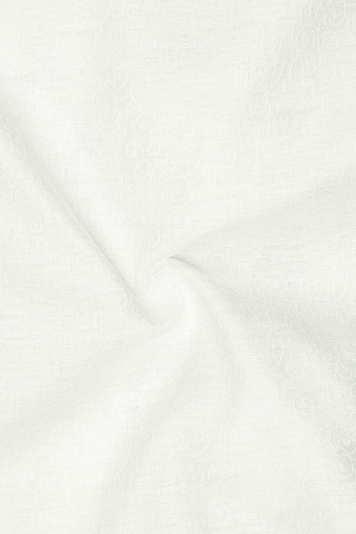 Verve-Bright White Jacquard Tonal Floral Textured Premium Cotton Cut Away Dress Shirt