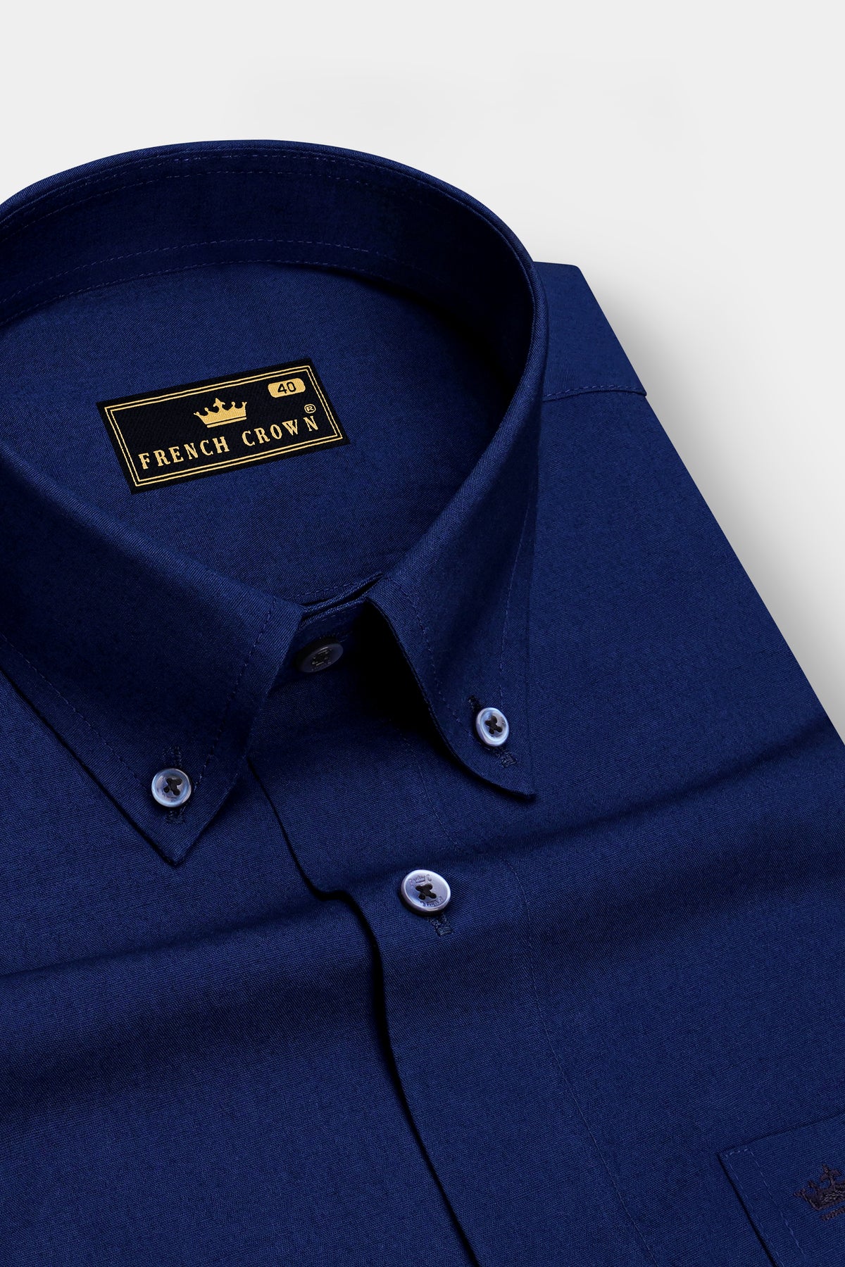 Nautica-Downriver Blue Oxford Textured Premium Cotton Button Down Dress Shirt