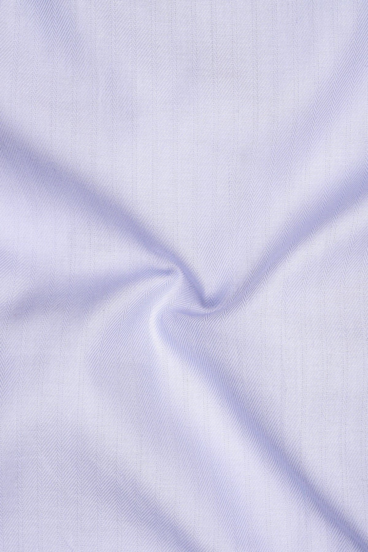 Verve-Periwinkle Blue Herringbone Textured Premium Cotton Button Down Dress Shirt