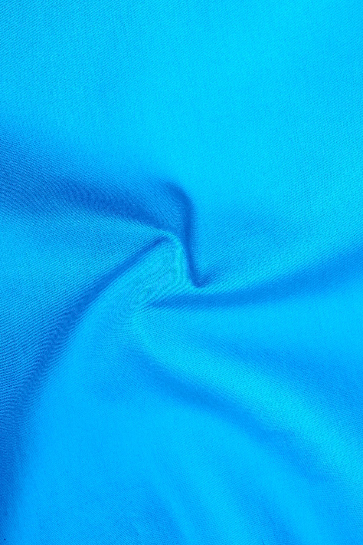Saphir-Cerulean Blue Subtle Sheen Super Soft Premium Cotton Tuxedo Dress Shirt