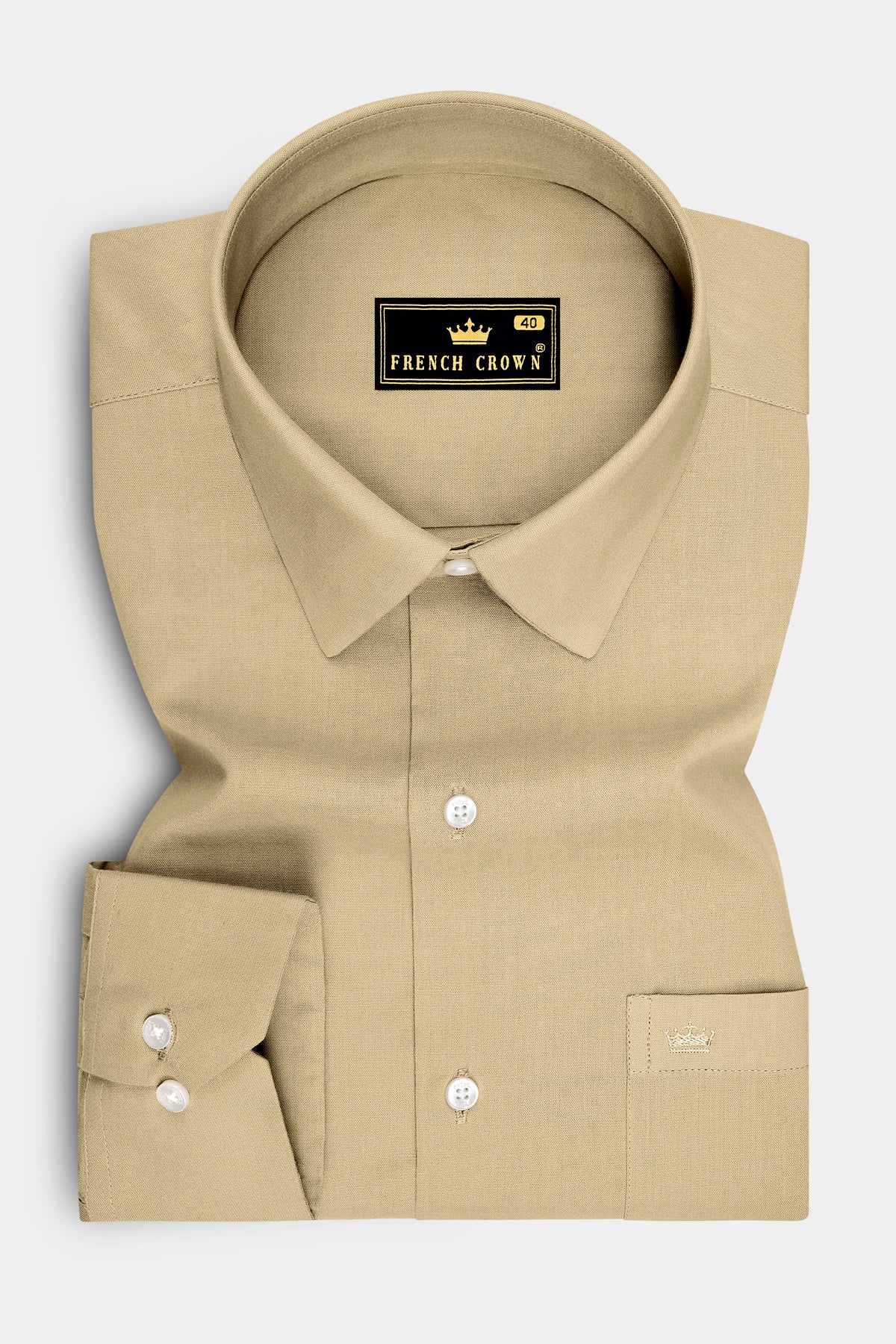 Regent-Sorrell Brown Oxford Premium Cotton Dress Shirt