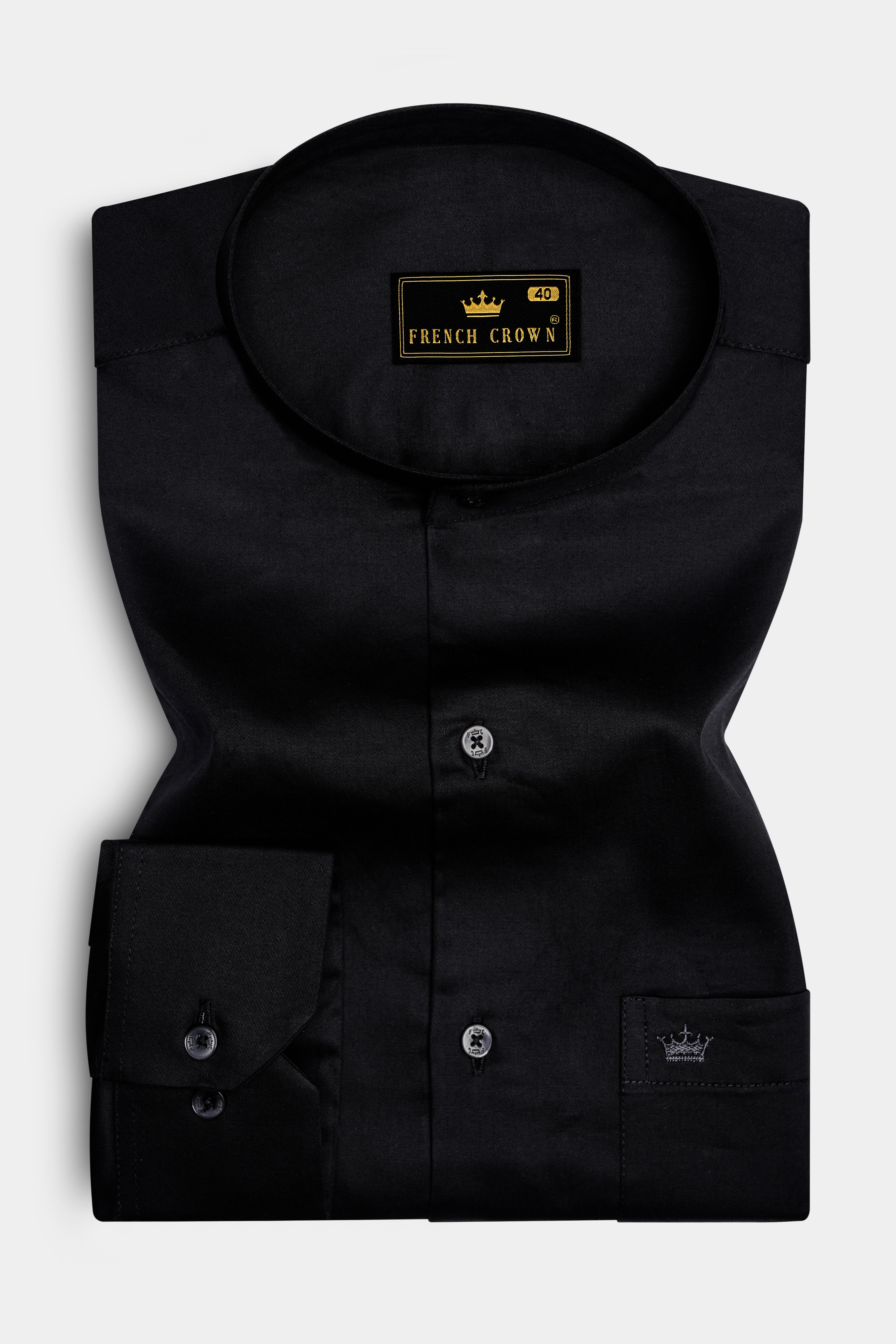 Jade Black Super Soft Giza Cotton Shirt