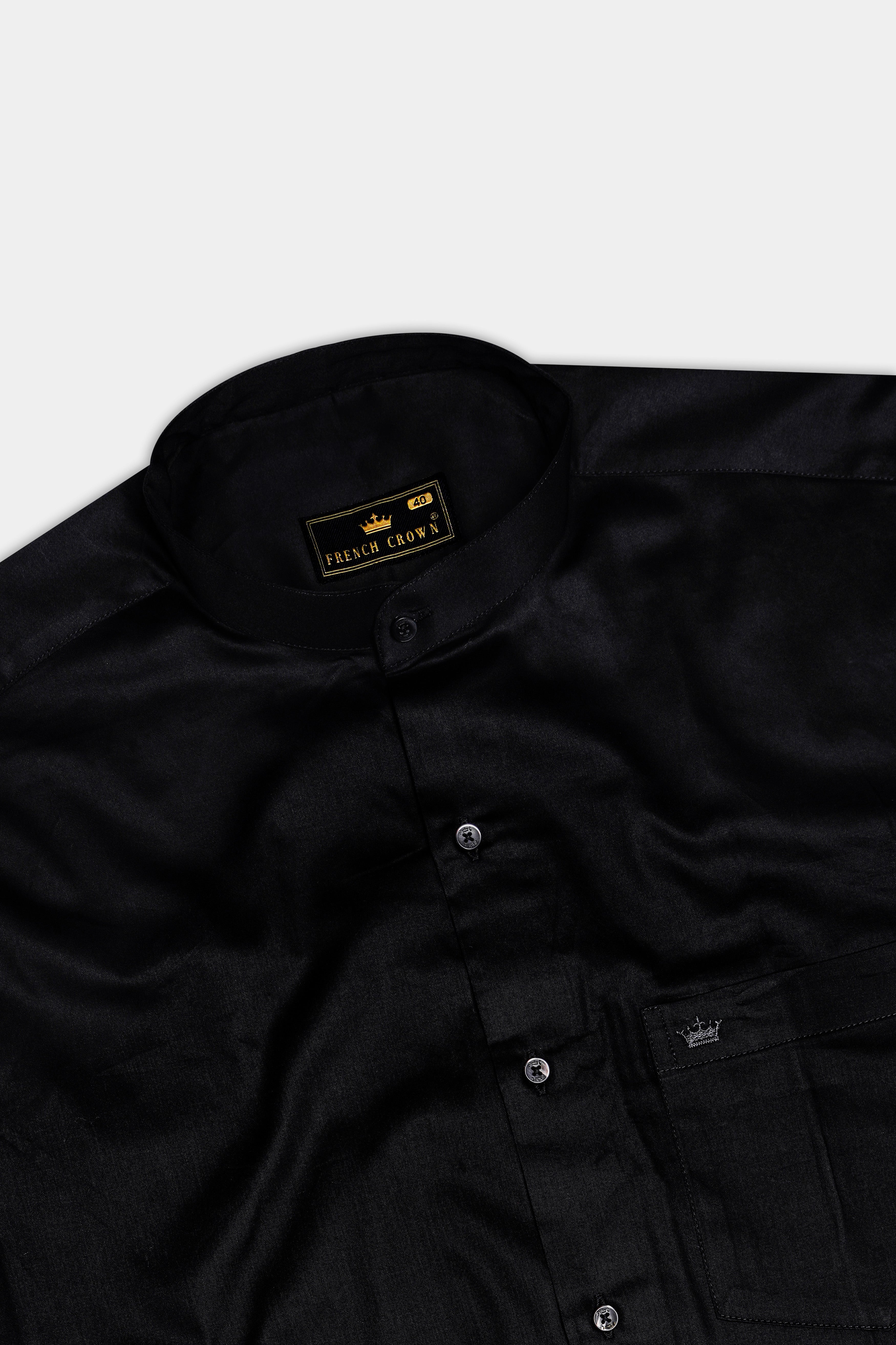 Jade Black Super Soft Giza Cotton Shirt