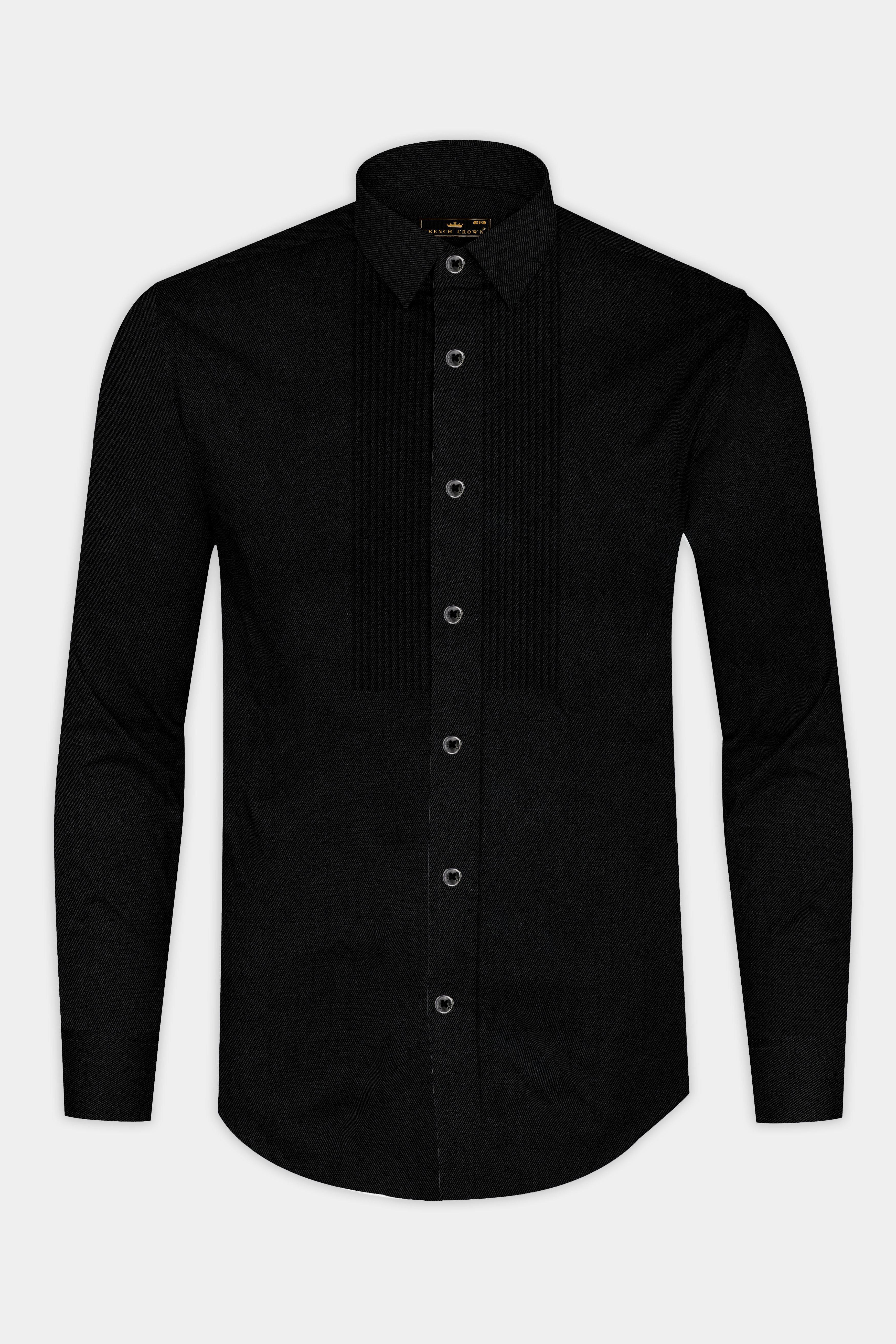 Jade Black Tuxedo Super Soft Giza Cotton Shirt