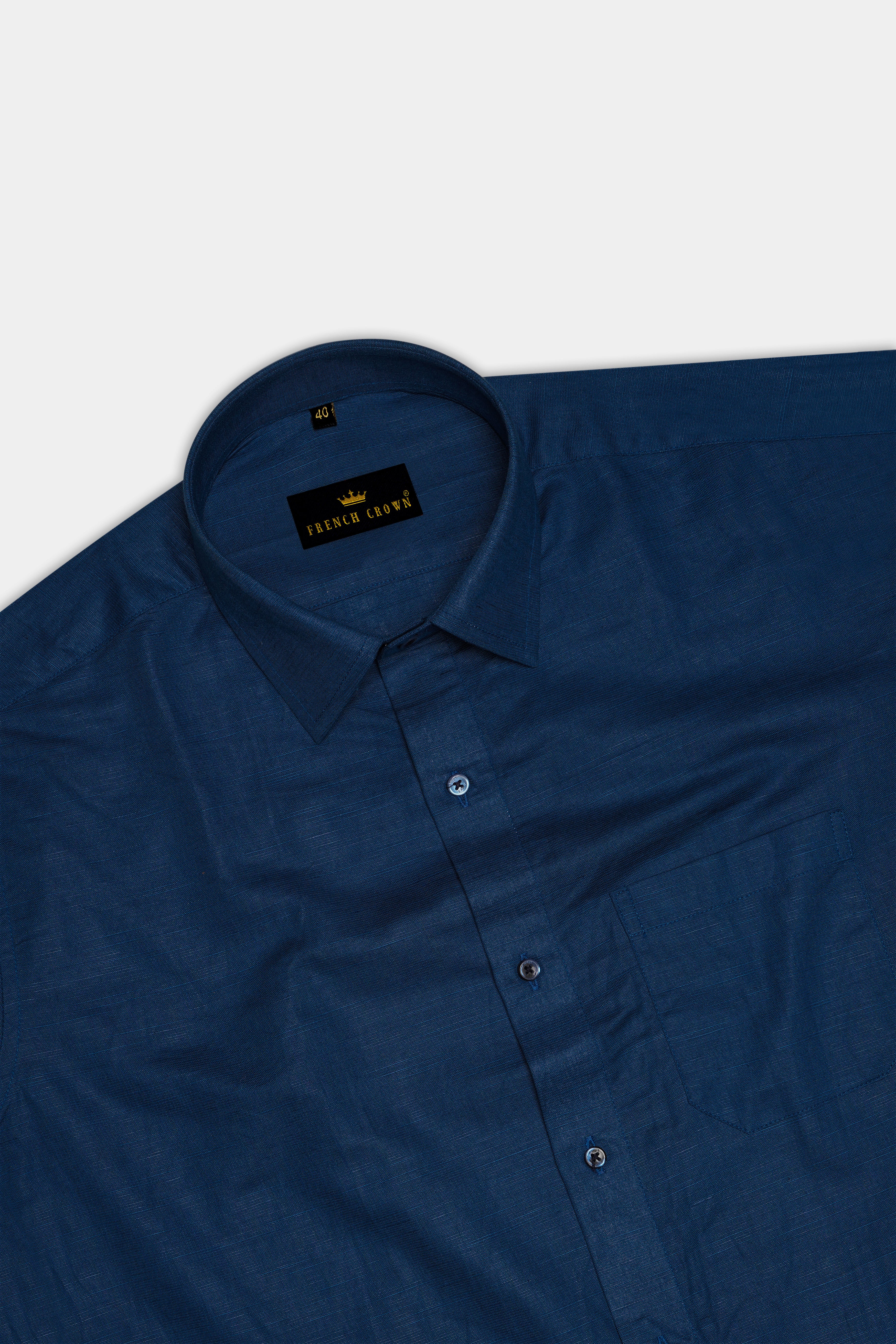 Cyprus Blue Chambray Premium Cotton Shirt