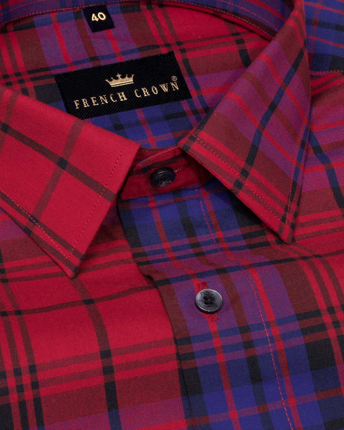 Maroon Flush Plaid Premium Cotton Shirt
