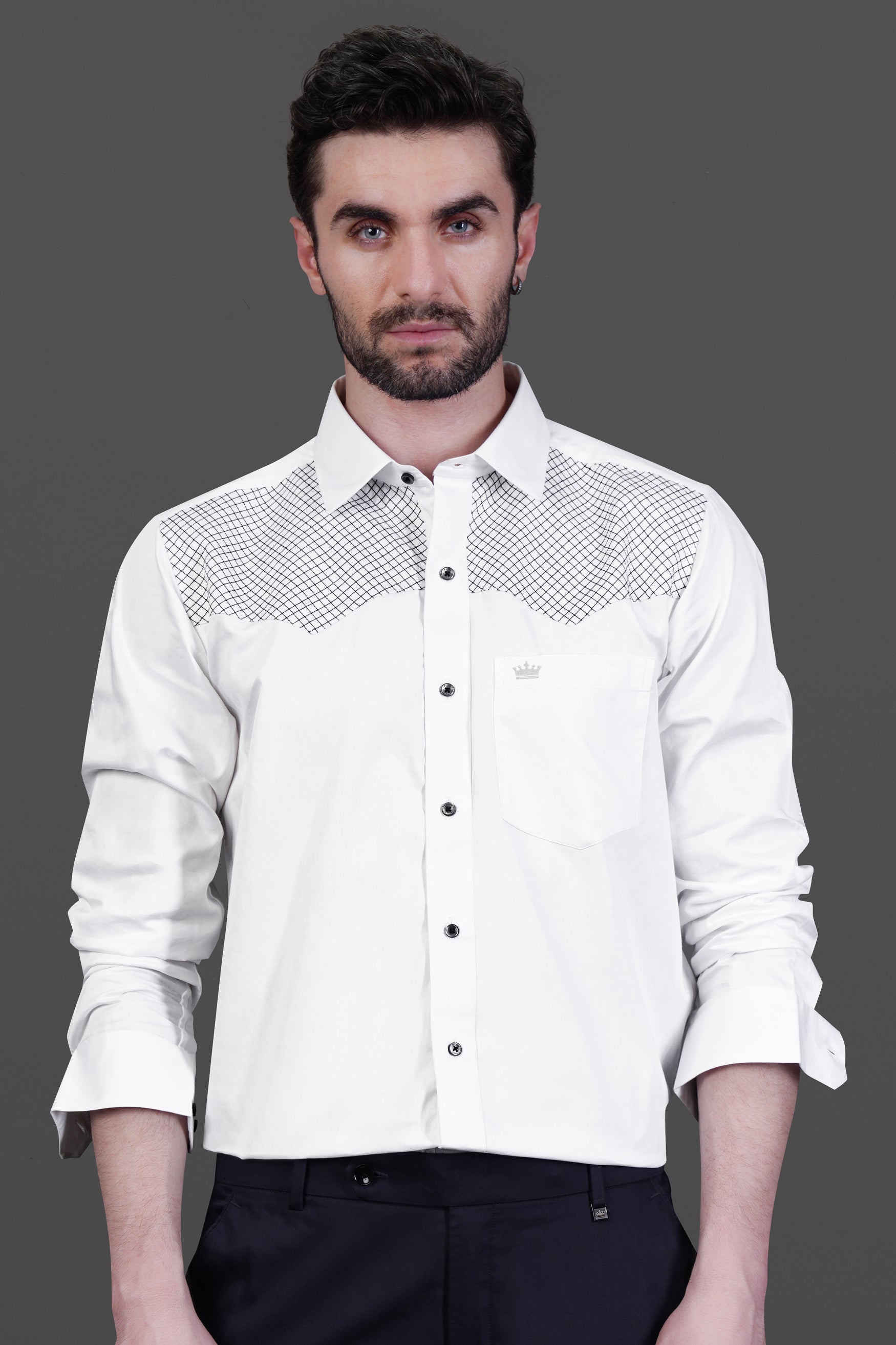 Buy Swoke Premium Multicolour Prints Satin Full Sleeves Shirt for