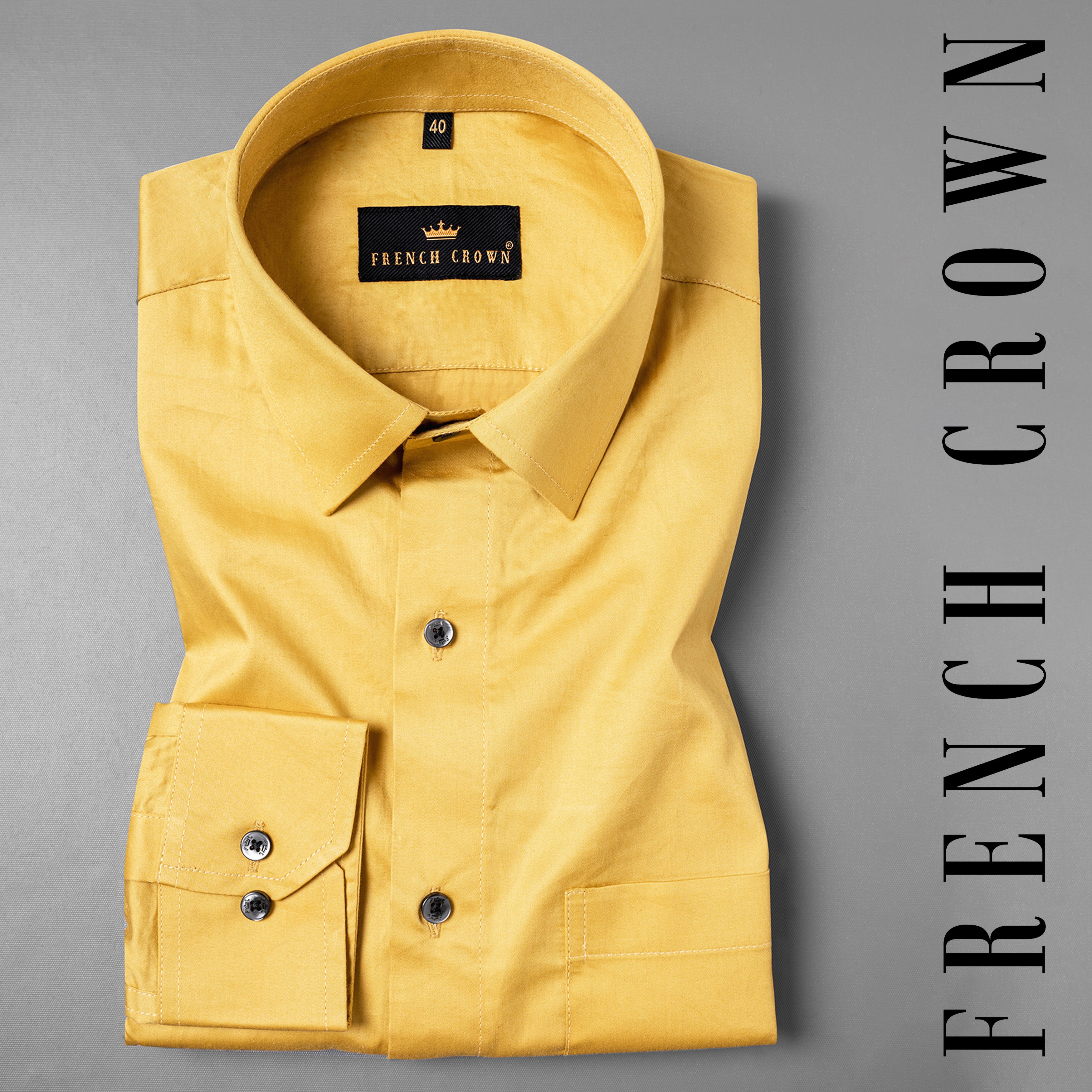Ronchi Yellow Premium Satin Shirt