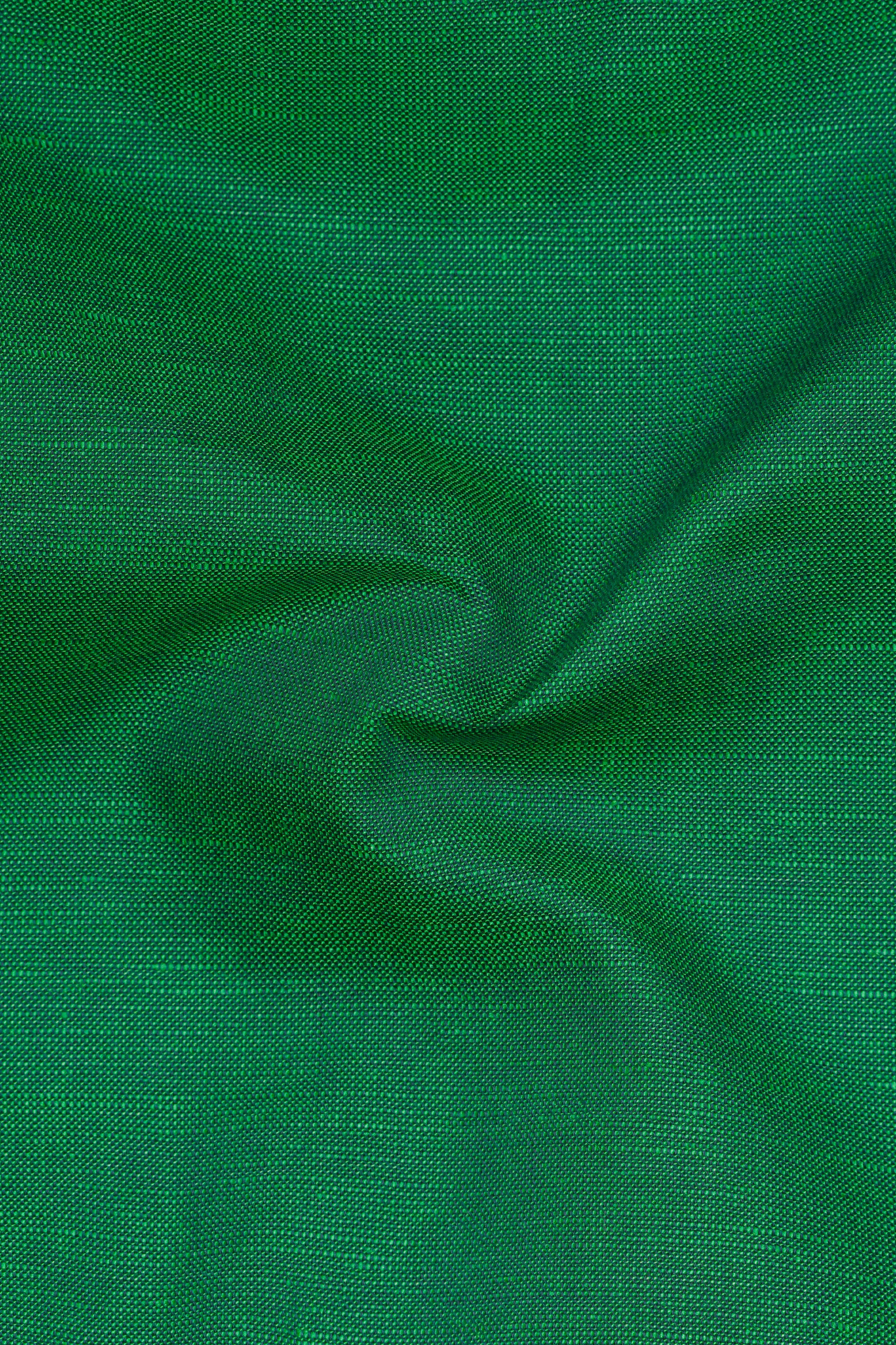 Emerald Green Luxurious Linen Kurta Shirt