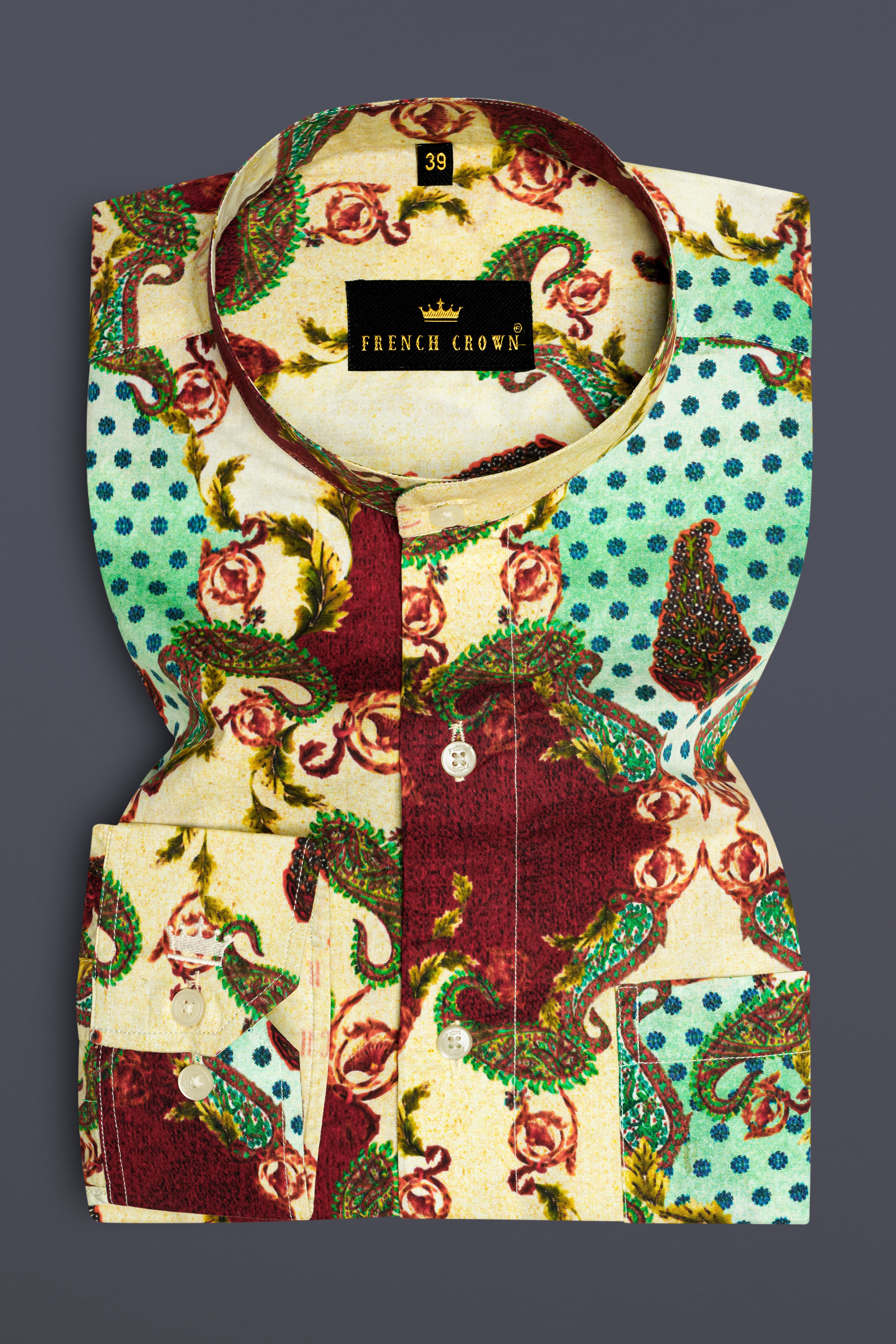 Early Dawn Quirky Printed Premium Satin Shirt