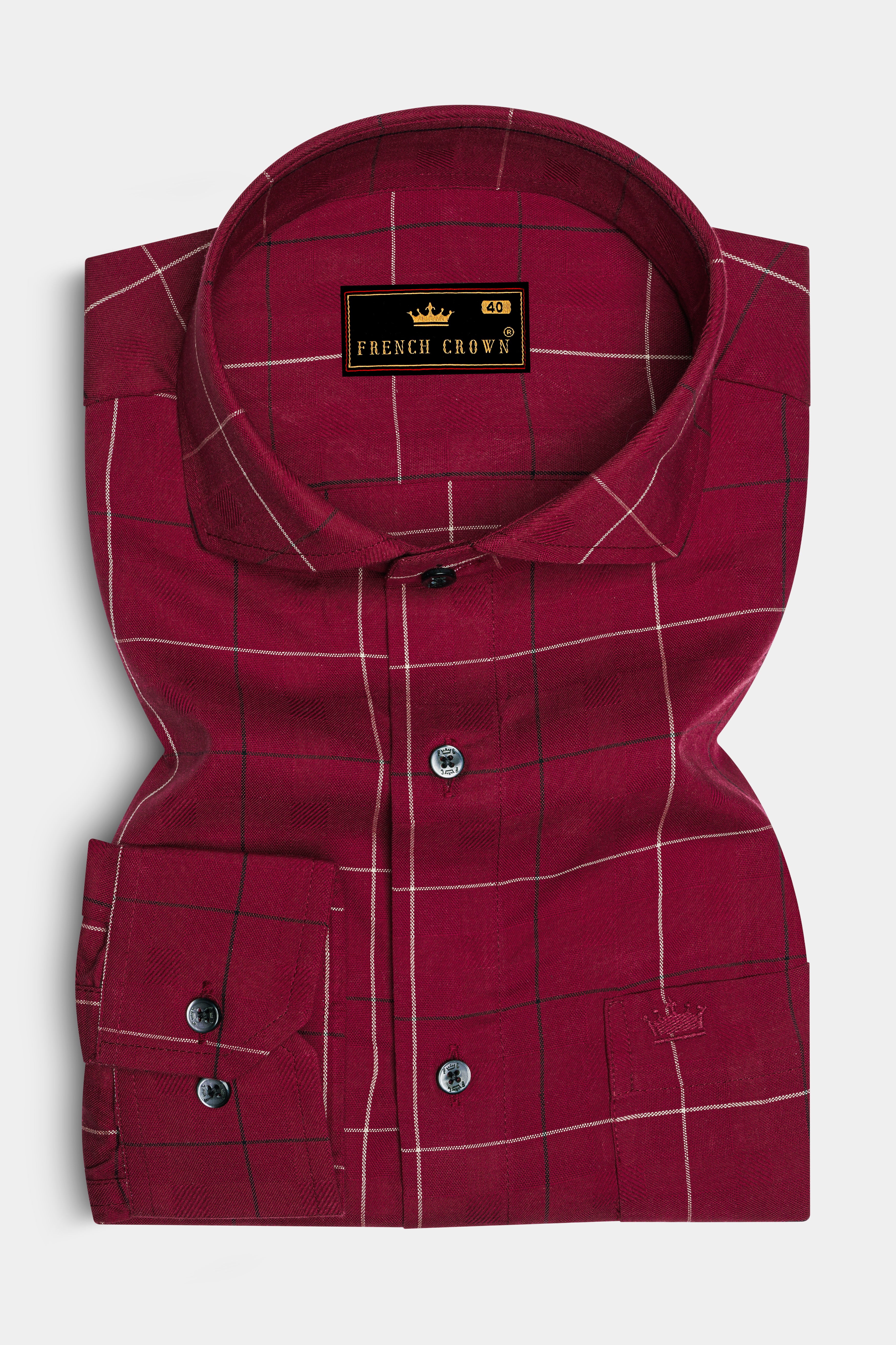 Cabaret windowpane Premium Cotton Shirt