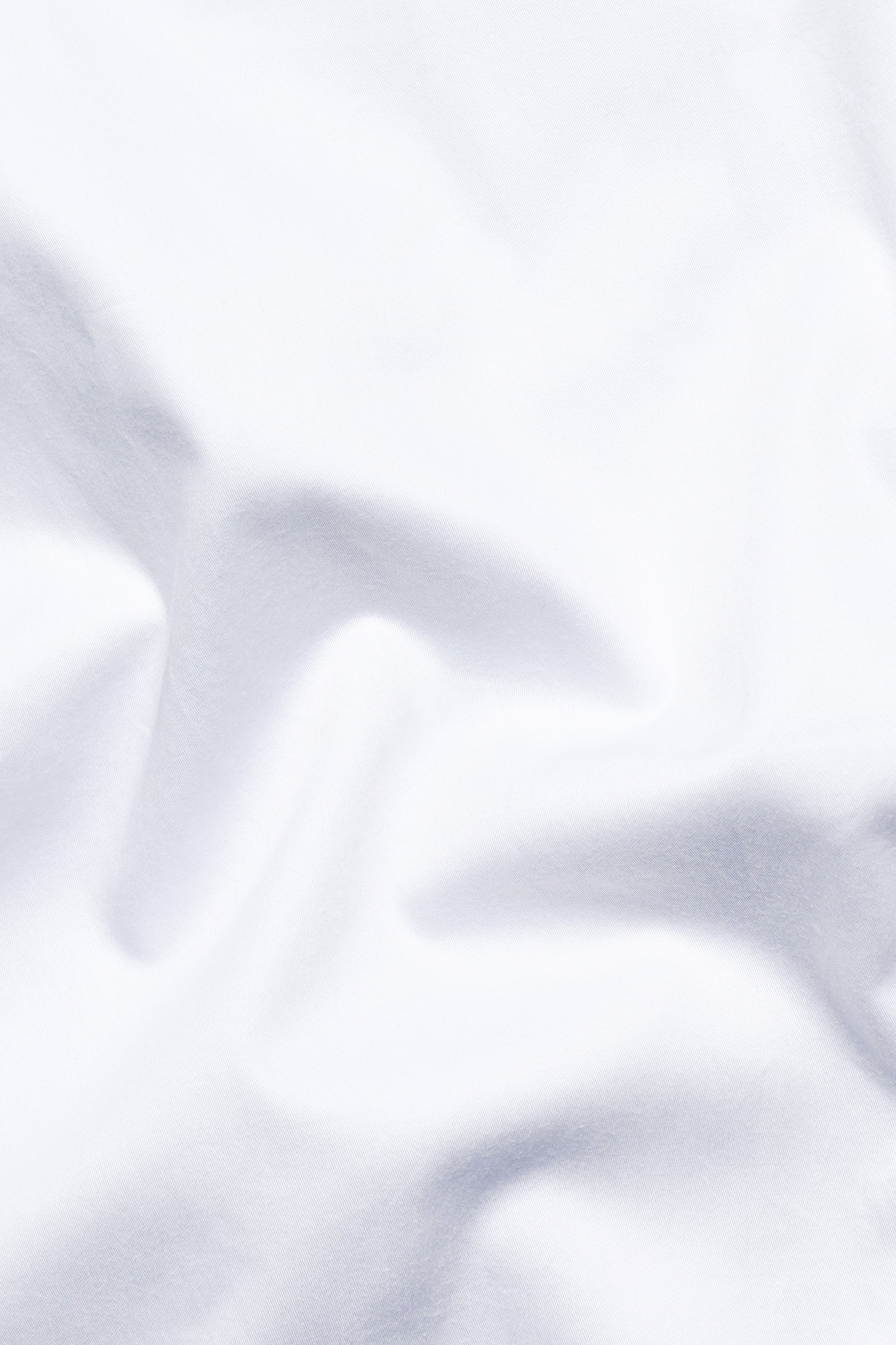 Bright White with Blue Subtle Sheen Elbow Patch Premium Cotton Shirt