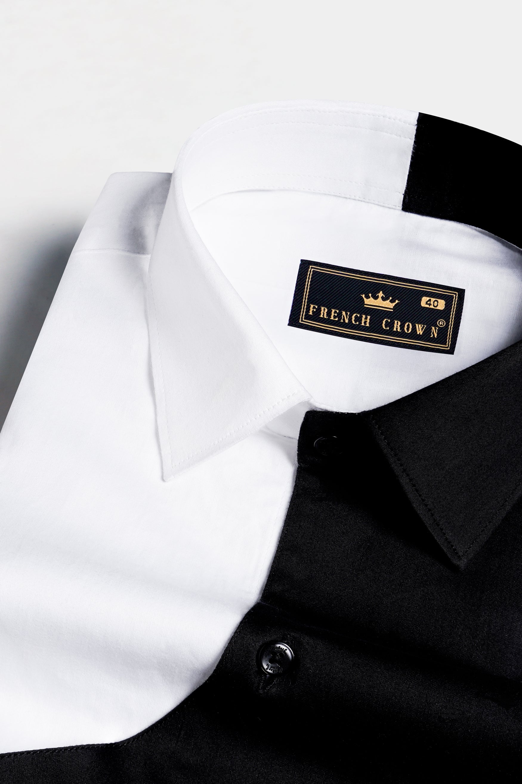 Half White and Half Black Super Soft Premium Cotton Shirt