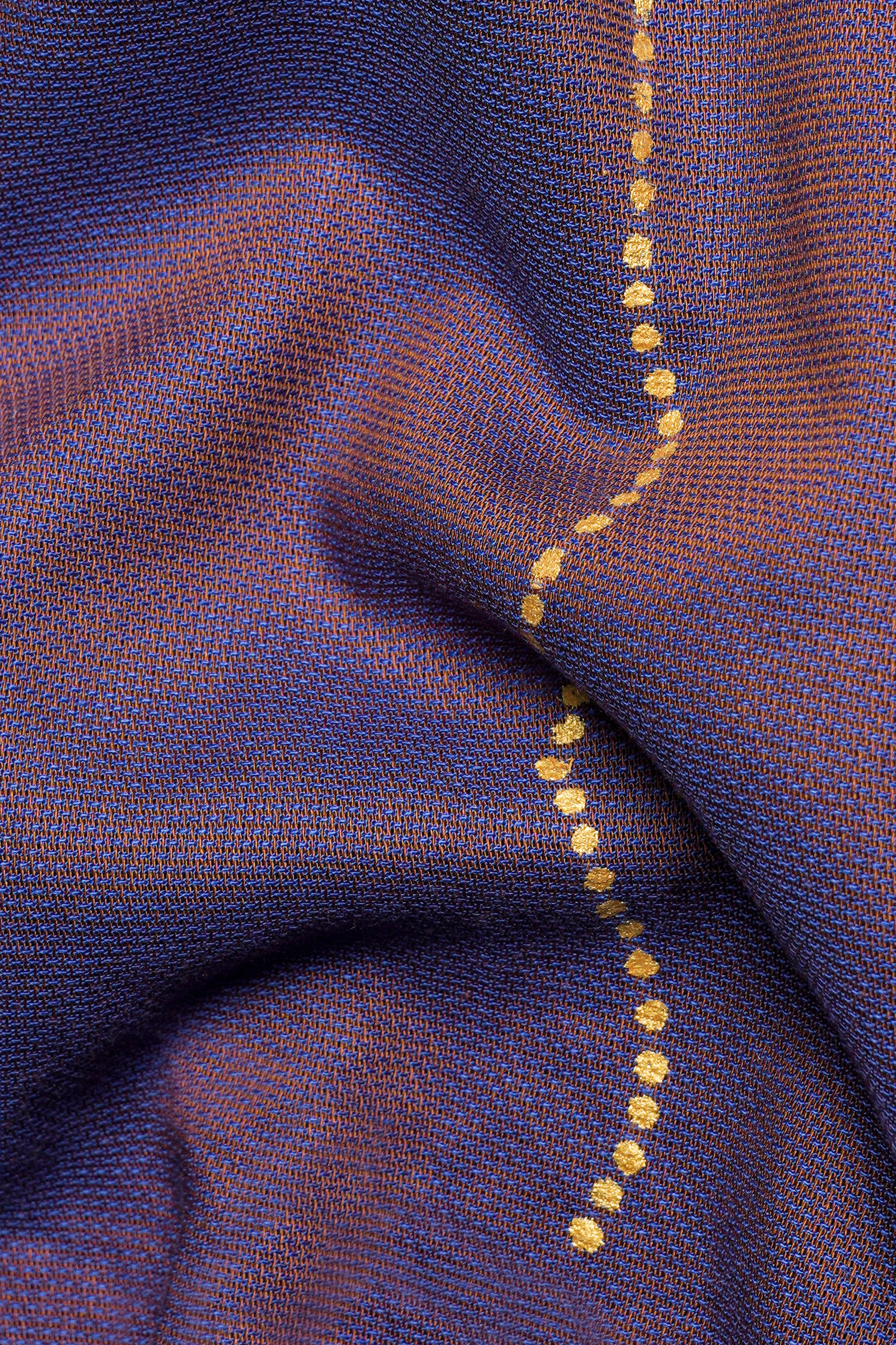 Byzantium Purple Two Tone Hand Painted Dobby Premium Giza Cotton Shirt