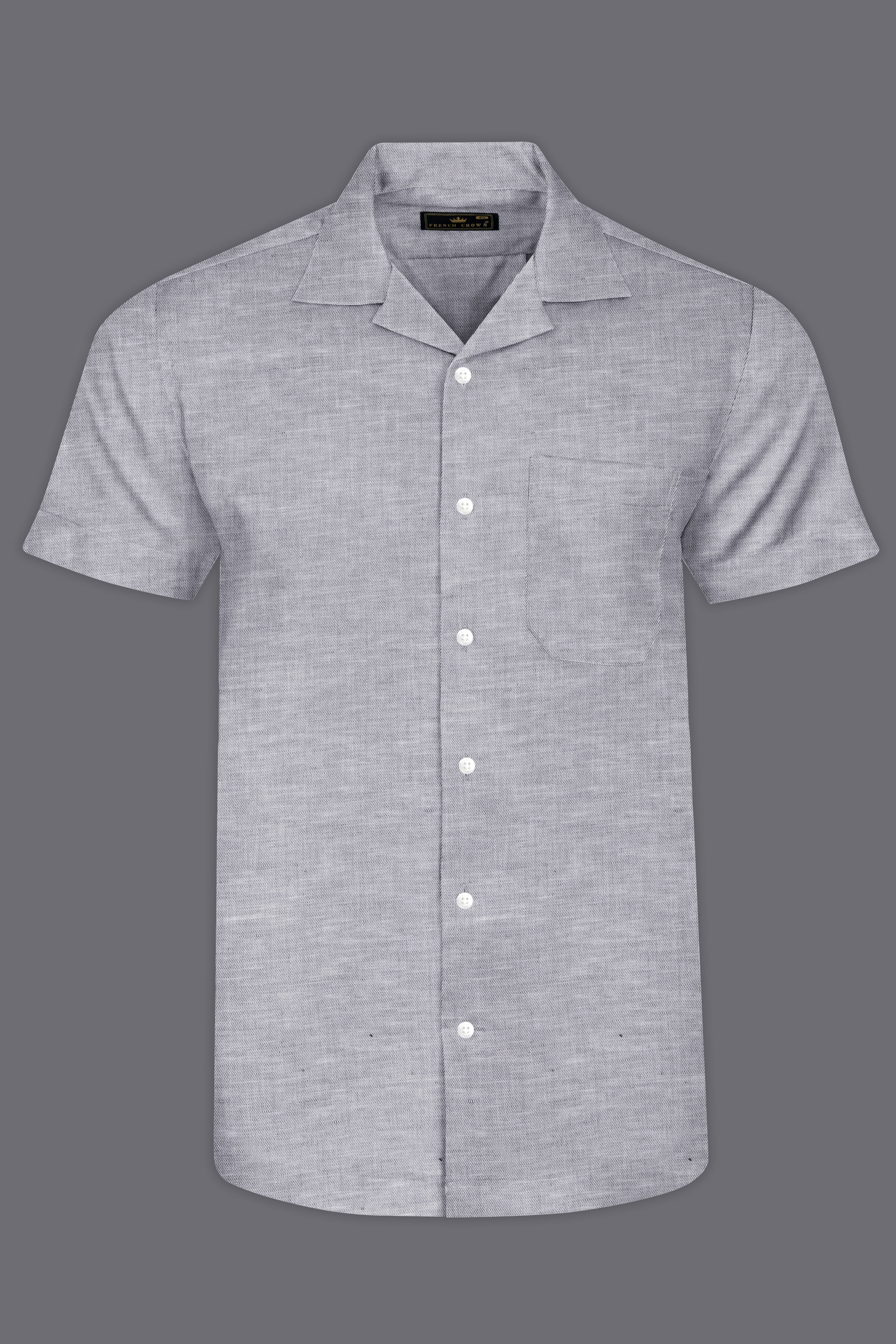Mountain Mist Grey Luxurious Linen Shirt