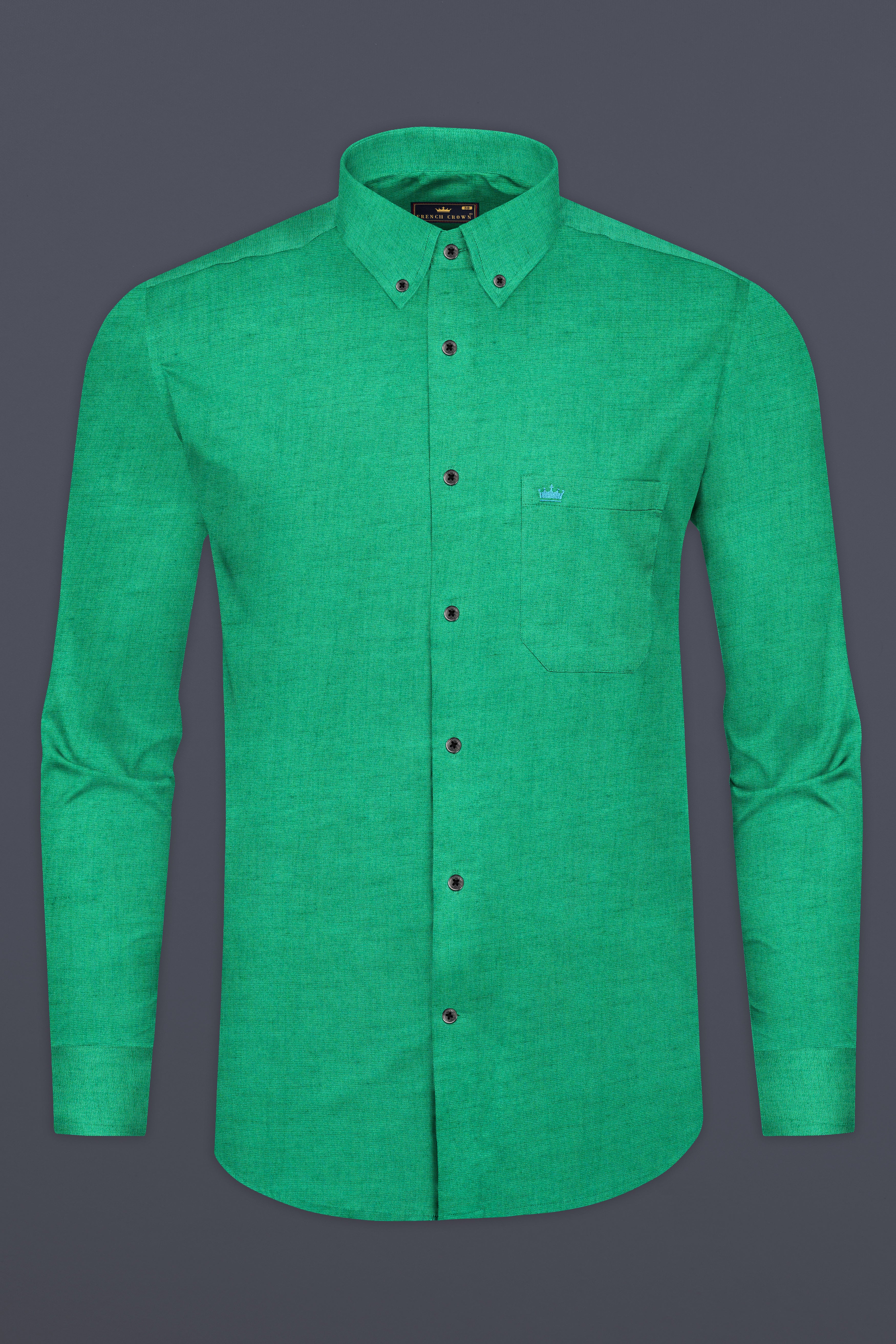 Jade Green Luxurious Linen Shirt