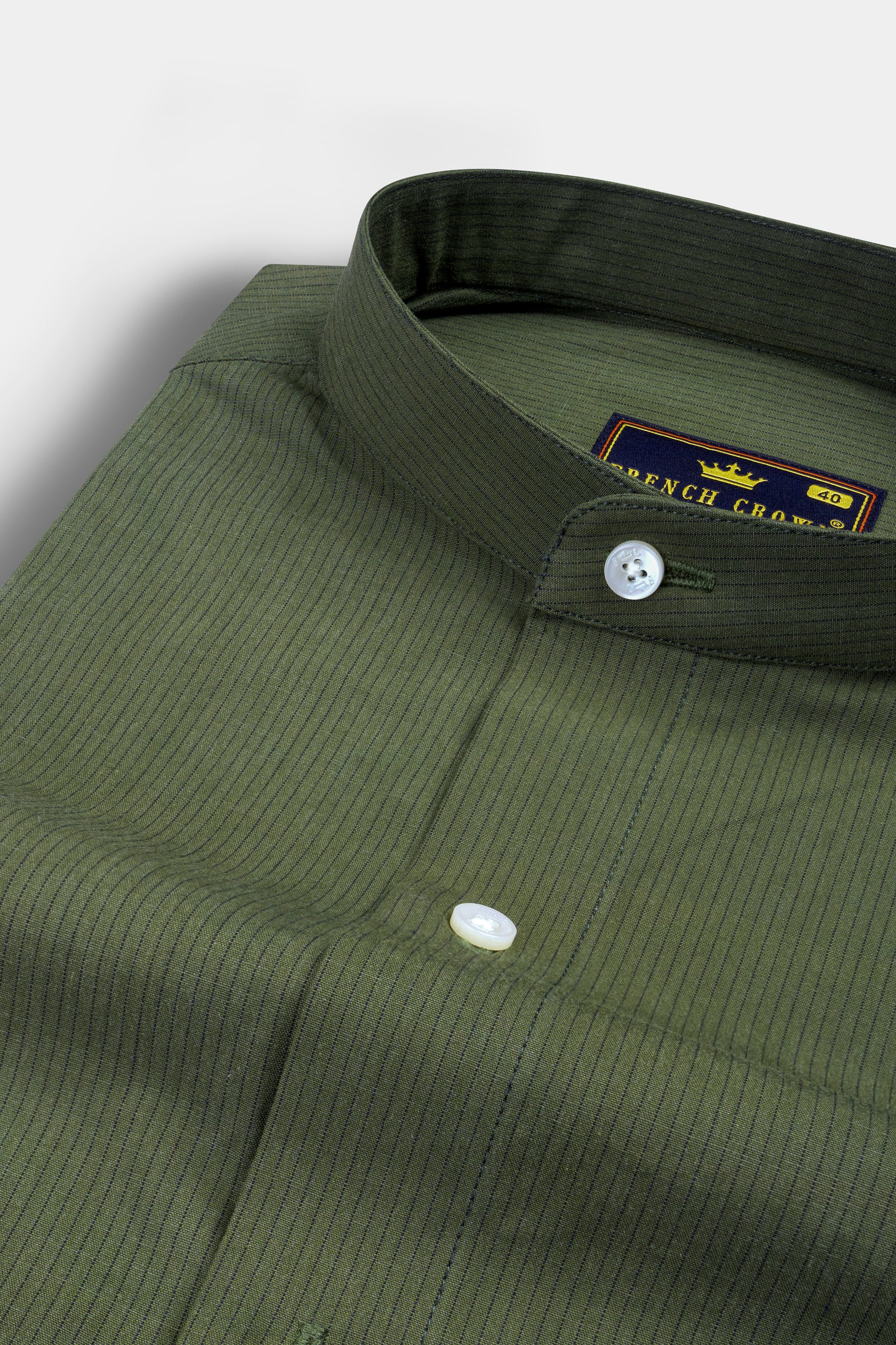 Finch Green Striped Royal Oxford OverShirt/Shacket