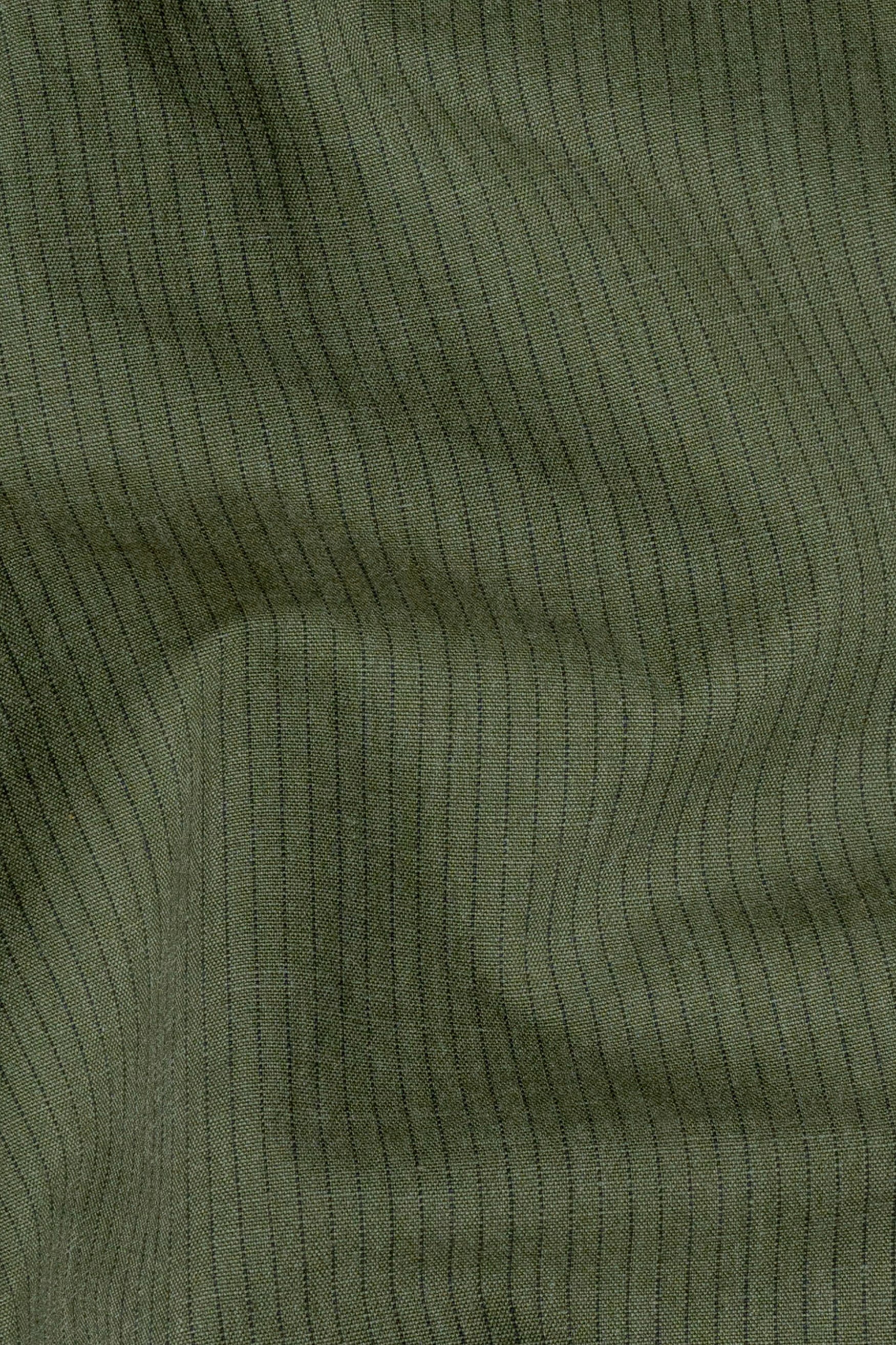 Finch Green Striped Royal Oxford OverShirt/Shacket