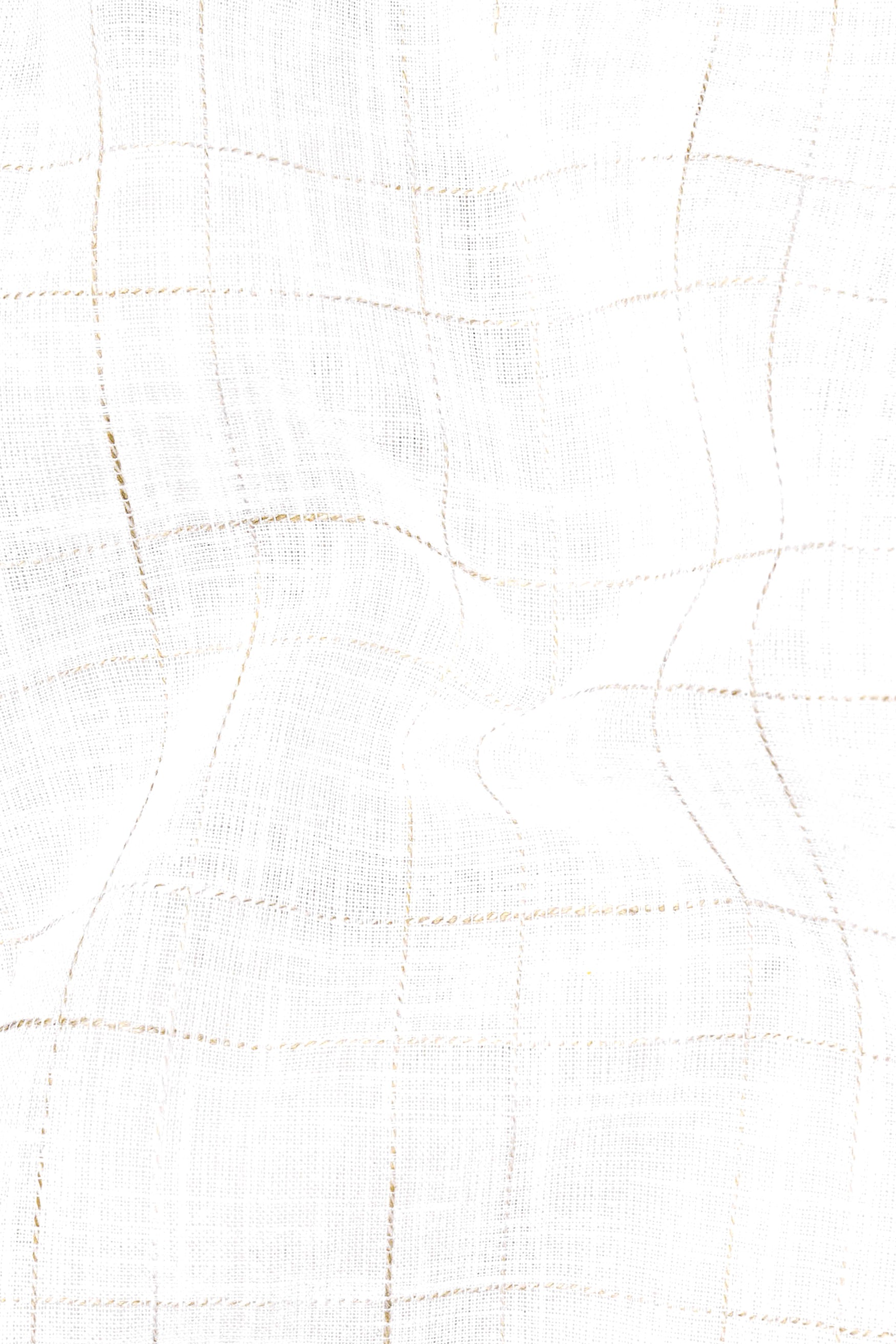 Bright White Luxurious Linen Kurta Shirt