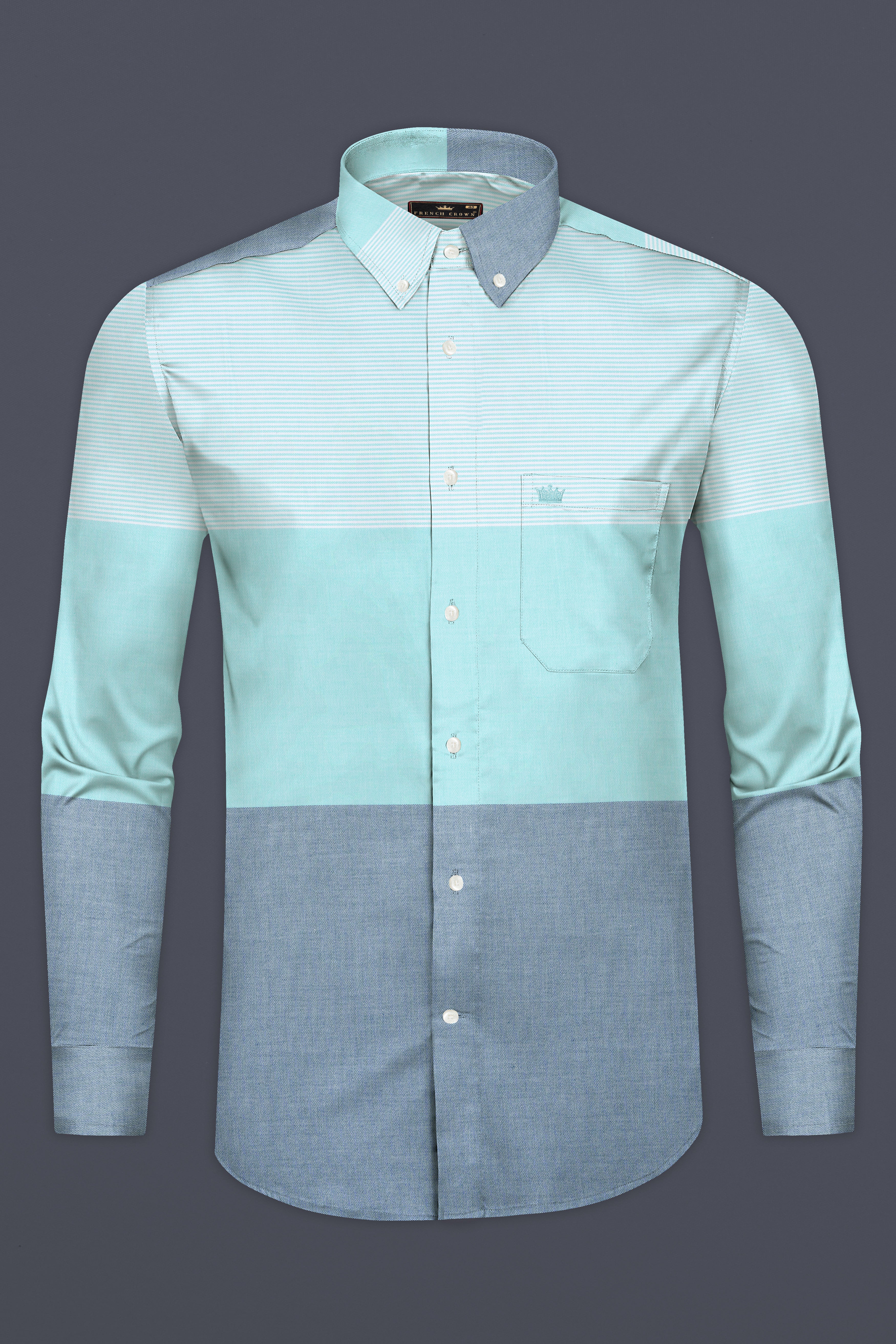 Lynch and Cruise Blue Designer Royal Oxford Shirt