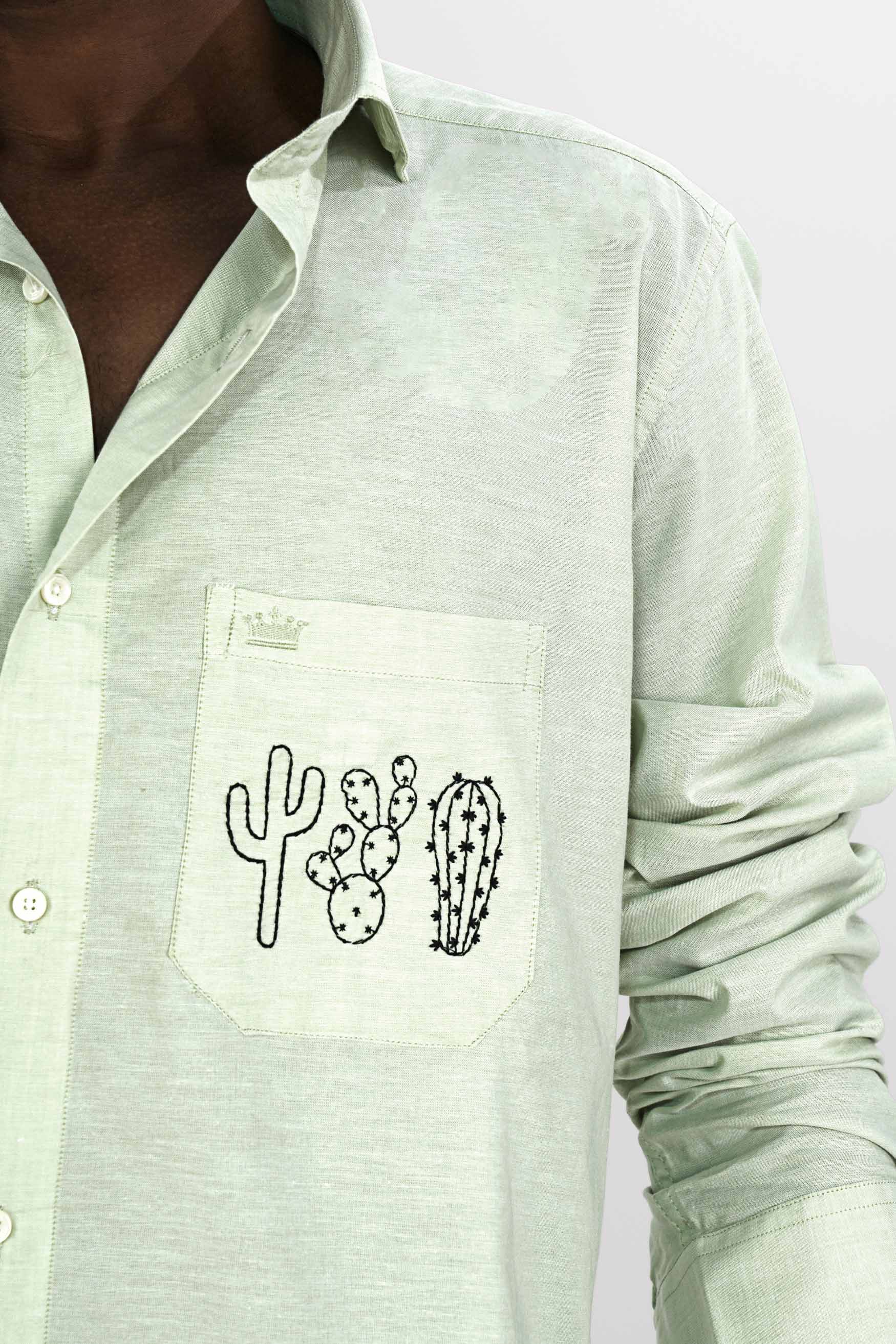Surf Crest Green Funky Embroidered Royal Oxford Designer Shirt 6337-CA-E180-38, 6337-CA-E180-H-38, 6337-CA-E180-39, 6337-CA-E180-H-39, 6337-CA-E180-40, 6337-CA-E180-H-40, 6337-CA-E180-42, 6337-CA-E180-H-42, 6337-CA-E180-44, 6337-CA-E180-H-44, 6337-CA-E180-46, 6337-CA-E180-H-46, 6337-CA-E180-48, 6337-CA-E180-H-48, 6337-CA-E180-50, 6337-CA-E180-H-50, 6337-CA-E180-52, 6337-CA-E180-H-52