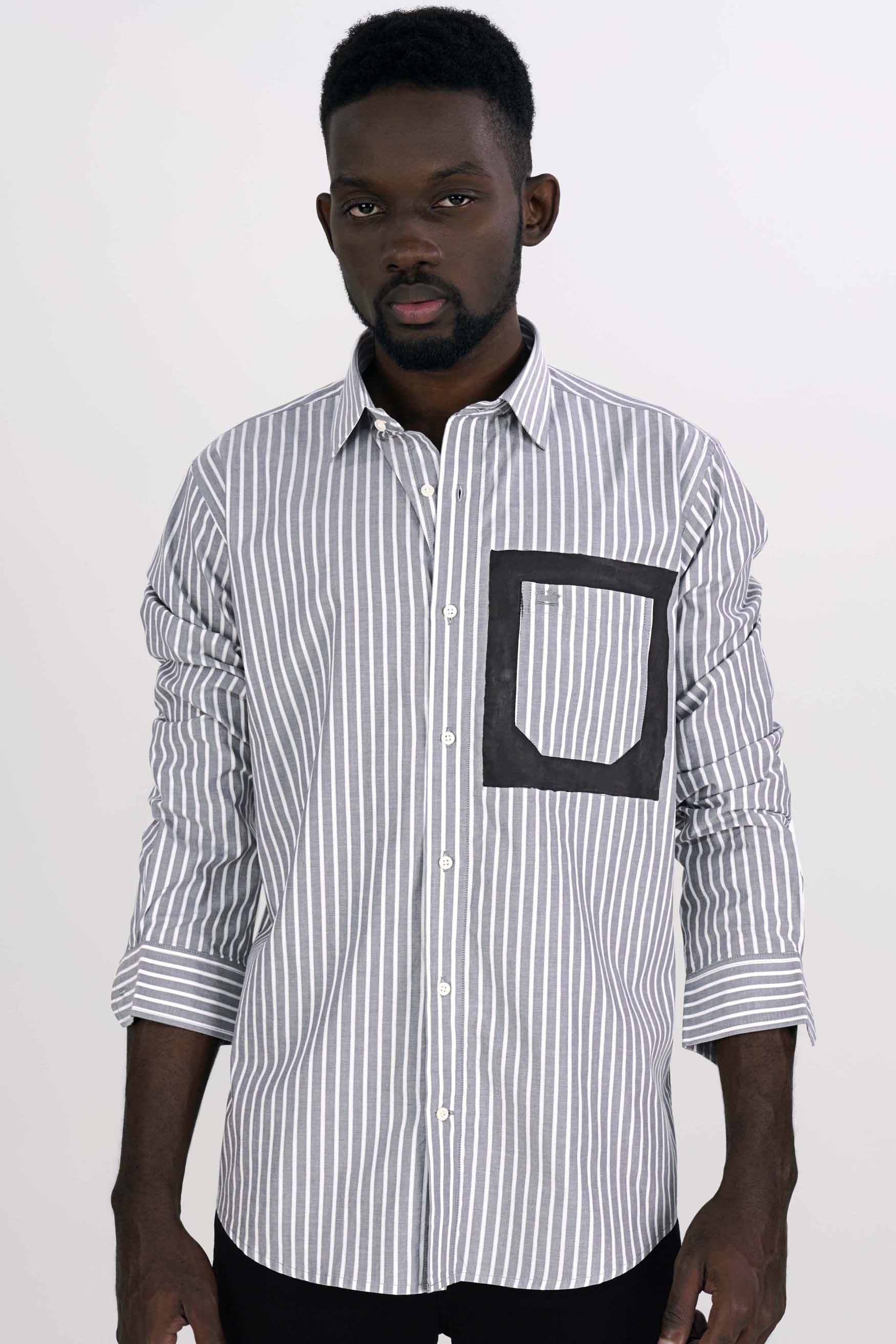 Wisteria Gray and White Striped Hand Painted Premium Cotton Designer Shirt 6342-ART-38, 6342-ART-H-38, 6342-ART-39, 6342-ART-H-39, 6342-ART-40, 6342-ART-H-40, 6342-ART-42, 6342-ART-H-42, 6342-ART-44, 6342-ART-H-44, 6342-ART-46, 6342-ART-H-46, 6342-ART-48, 6342-ART-H-48, 6342-ART-50, 6342-ART-H-50, 6342-ART-52, 6342-ART-H-52