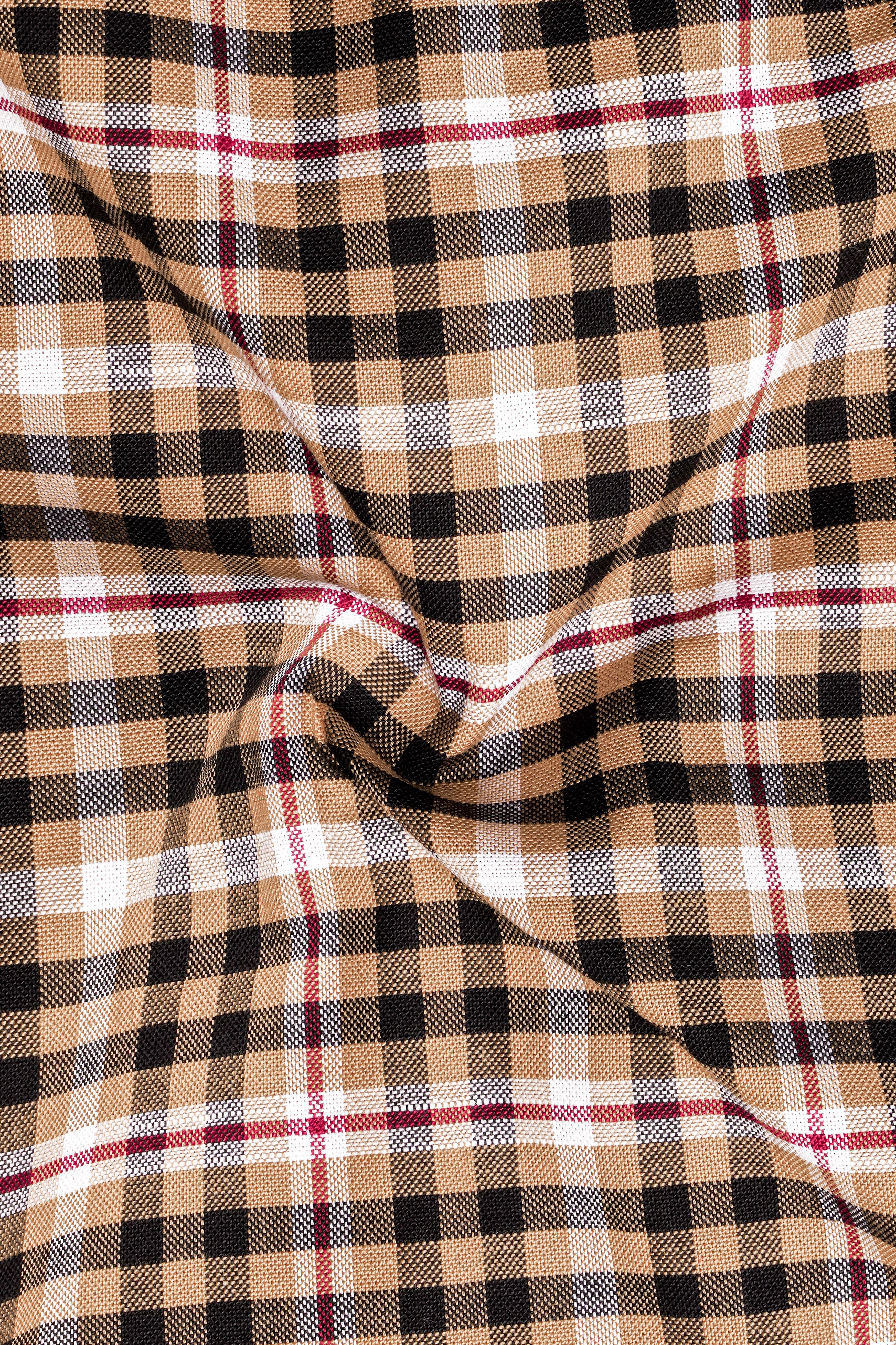 Nero Black with Cape Honey Windowpane Royal Oxford Shirt