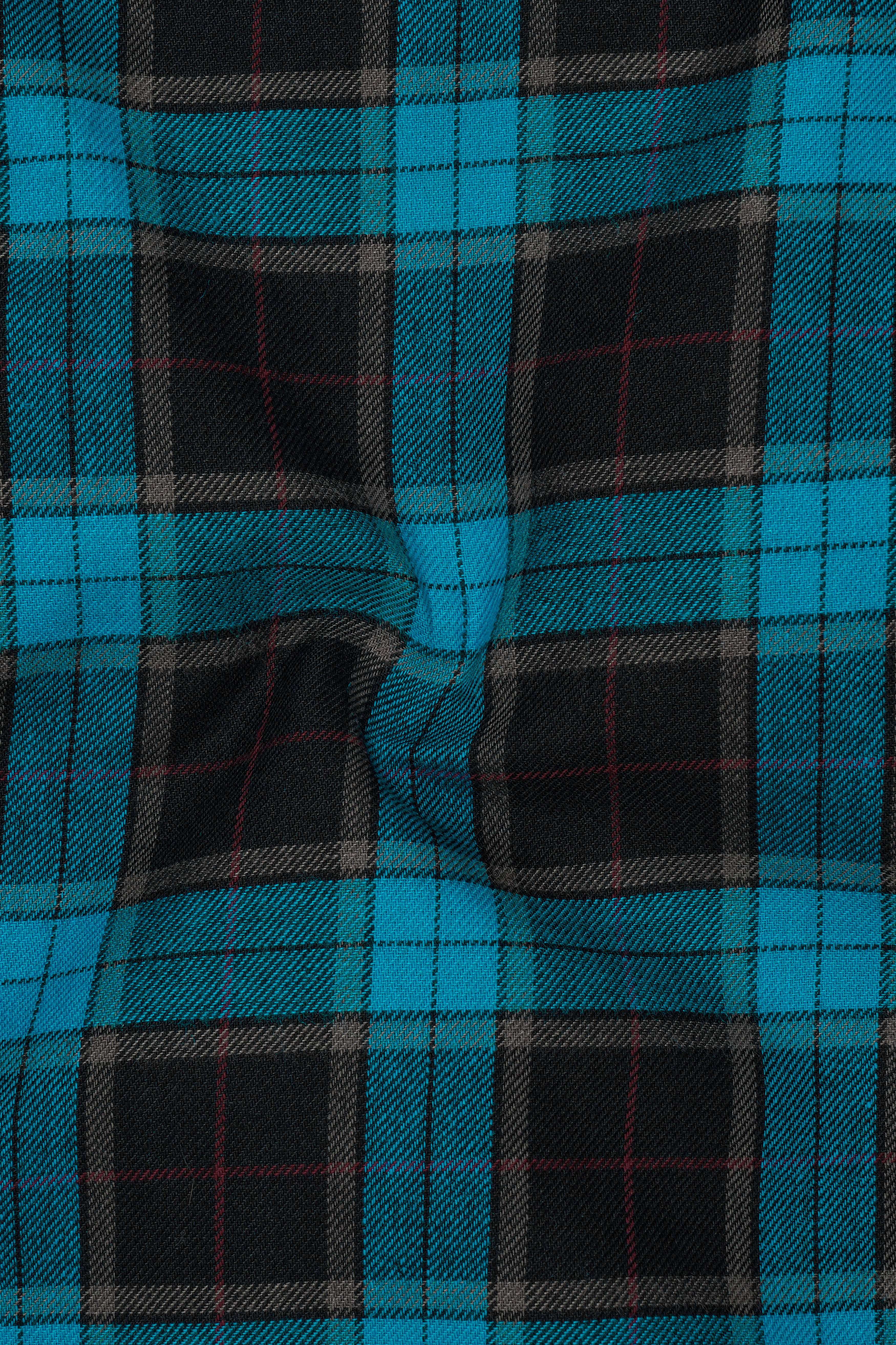 Artyclick Blue Twill Plaid Premium Cotton Shirt