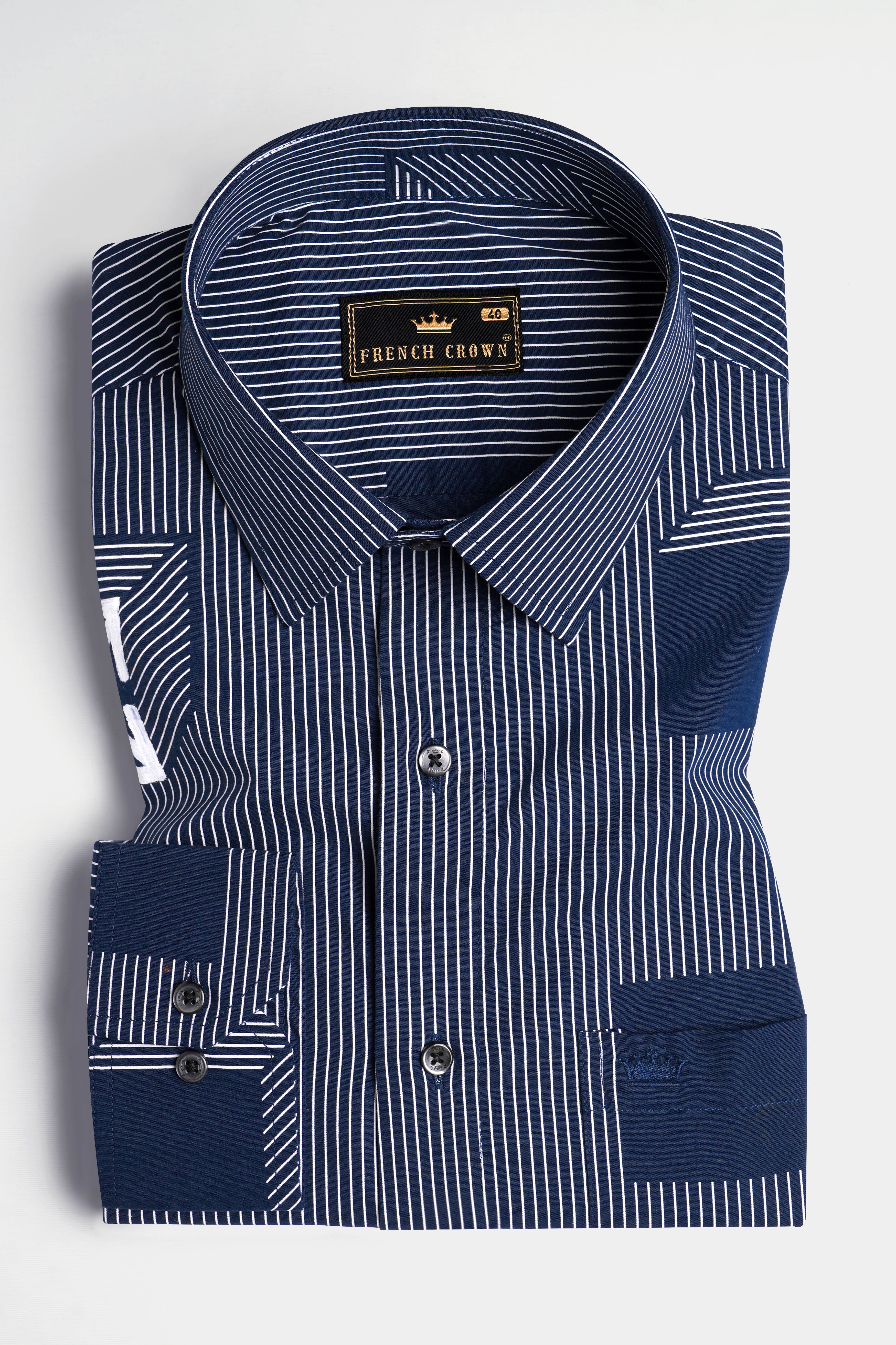 Cloud Burst Blue Striped with White Striped Hand Painted Premium Cotton Designer Shirt 6383-BLK-ART-38, 6383-BLK-ART-H-38, 6383-BLK-ART-39, 6383-BLK-ART-H-39, 6383-BLK-ART-40, 6383-BLK-ART-H-40, 6383-BLK-ART-42, 6383-BLK-ART-H-42, 6383-BLK-ART-44, 6383-BLK-ART-H-44, 6383-BLK-ART-46, 6383-BLK-ART-H-46, 6383-BLK-ART-48, 6383-BLK-ART-H-48, 6383-BLK-ART-50, 6383-BLK-ART-H-50, 6383-BLK-ART-52, 6383-BLK-ART-H-52