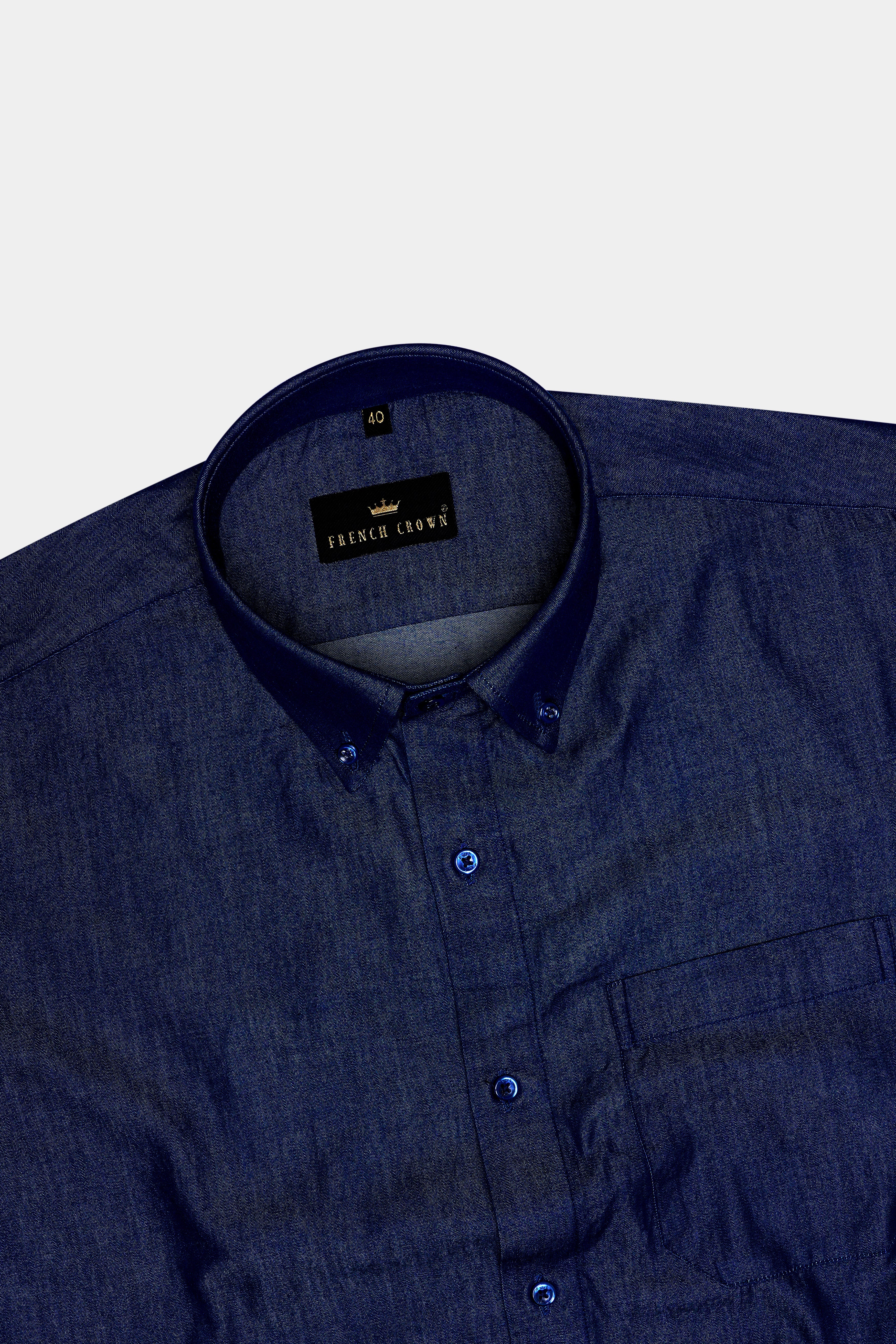 Martinique Blue Button Down Chambray Shirt