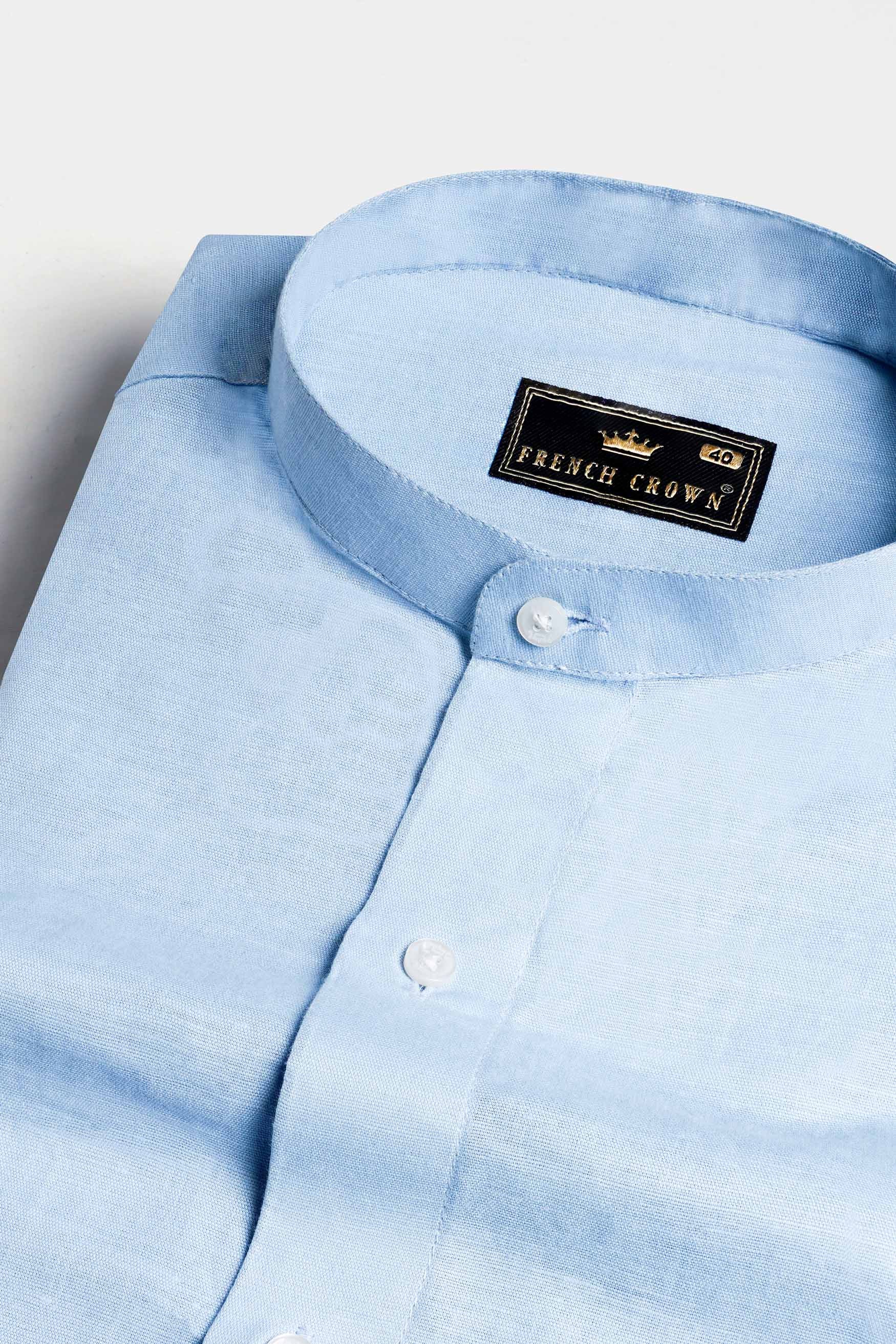 Casper Blue Hand Painted Luxurious Linen Designer Shirt 6460-M-ART-38, 6460-M-ART-H-38, 6460-M-ART-39, 6460-M-ART-H-39, 6460-M-ART-40, 6460-M-ART-H-40, 6460-M-ART-42, 6460-M-ART-H-42, 6460-M-ART-44, 6460-M-ART-H-44, 6460-M-ART-46, 6460-M-ART-H-46, 6460-M-ART-48, 6460-M-ART-H-48, 6460-M-ART-50, 6460-M-ART-H-50, 6460-M-ART-52, 6460-M-ART-H-52
