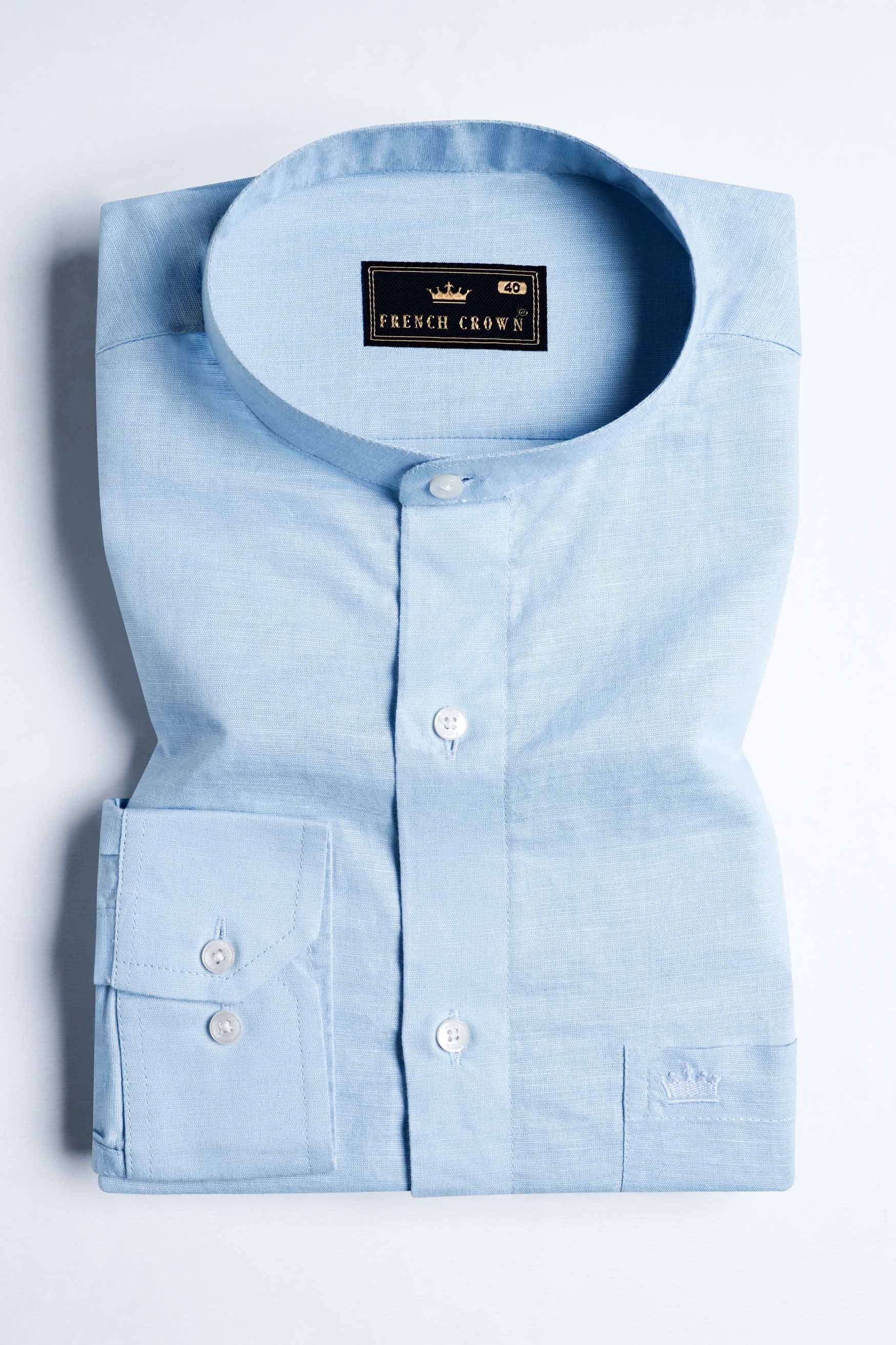 Casper Blue Hand Painted Luxurious Linen Designer Shirt 6460-M-ART-38, 6460-M-ART-H-38, 6460-M-ART-39, 6460-M-ART-H-39, 6460-M-ART-40, 6460-M-ART-H-40, 6460-M-ART-42, 6460-M-ART-H-42, 6460-M-ART-44, 6460-M-ART-H-44, 6460-M-ART-46, 6460-M-ART-H-46, 6460-M-ART-48, 6460-M-ART-H-48, 6460-M-ART-50, 6460-M-ART-H-50, 6460-M-ART-52, 6460-M-ART-H-52