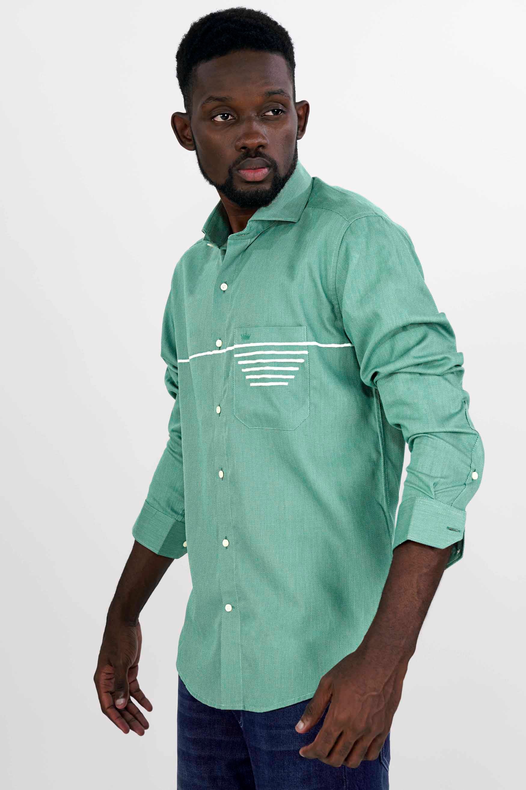 Seafom Green Hand Painted Dobby Textured Premium Giza Cotton Designer Shirt 6490-CA-ART-38, 6490-CA-ART-H-38, 6490-CA-ART-39, 6490-CA-ART-H-39, 6490-CA-ART-40, 6490-CA-ART-H-40, 6490-CA-ART-42, 6490-CA-ART-H-42, 6490-CA-ART-44, 6490-CA-ART-H-44, 6490-CA-ART-46, 6490-CA-ART-H-46, 6490-CA-ART-48, 6490-CA-ART-H-48, 6490-CA-ART-50, 6490-CA-ART-H-50, 6490-CA-ART-52, 6490-CA-ART-H-52