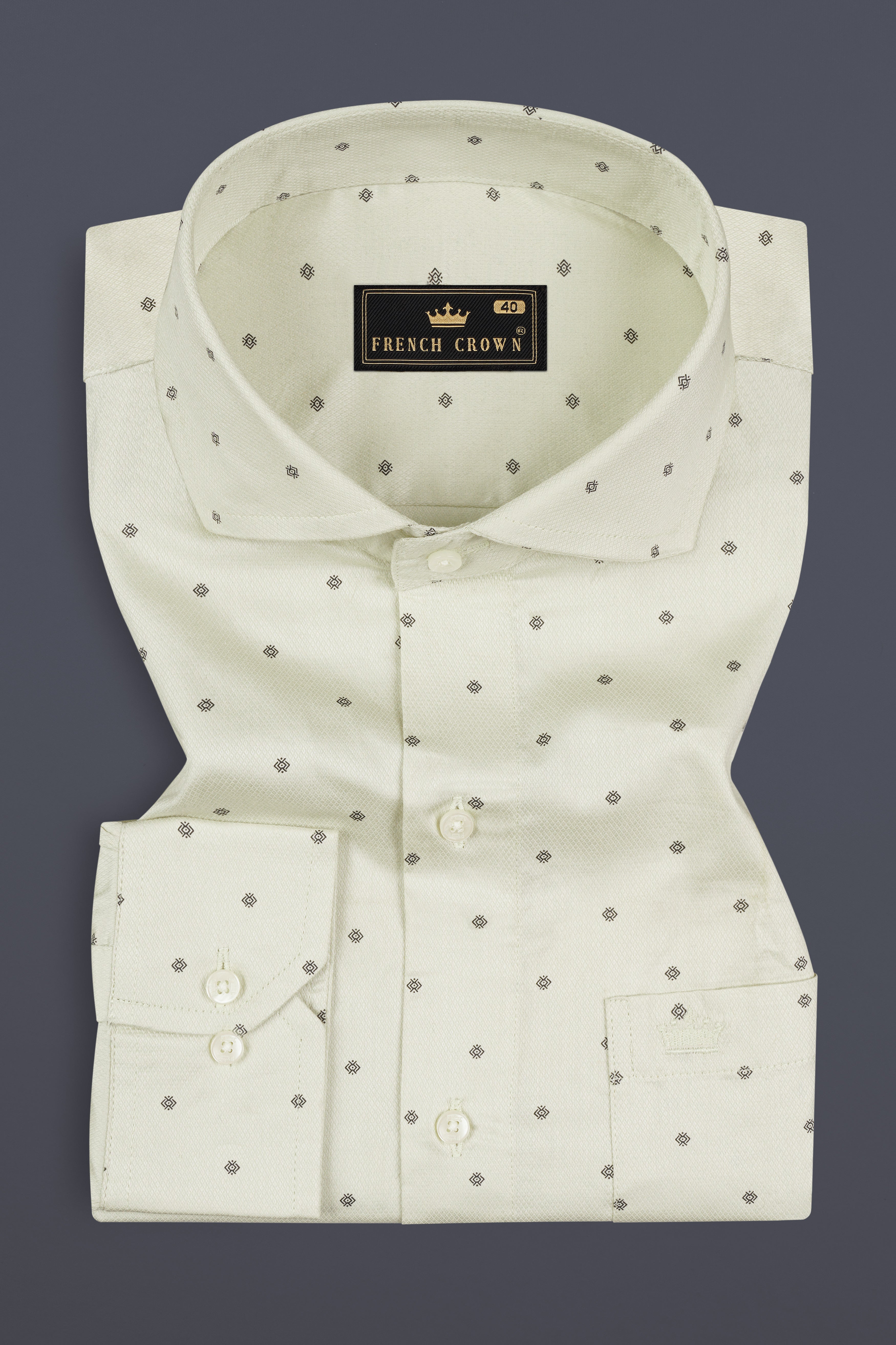 Frost Green Dobby Textured Premium Giza Cotton Shirt