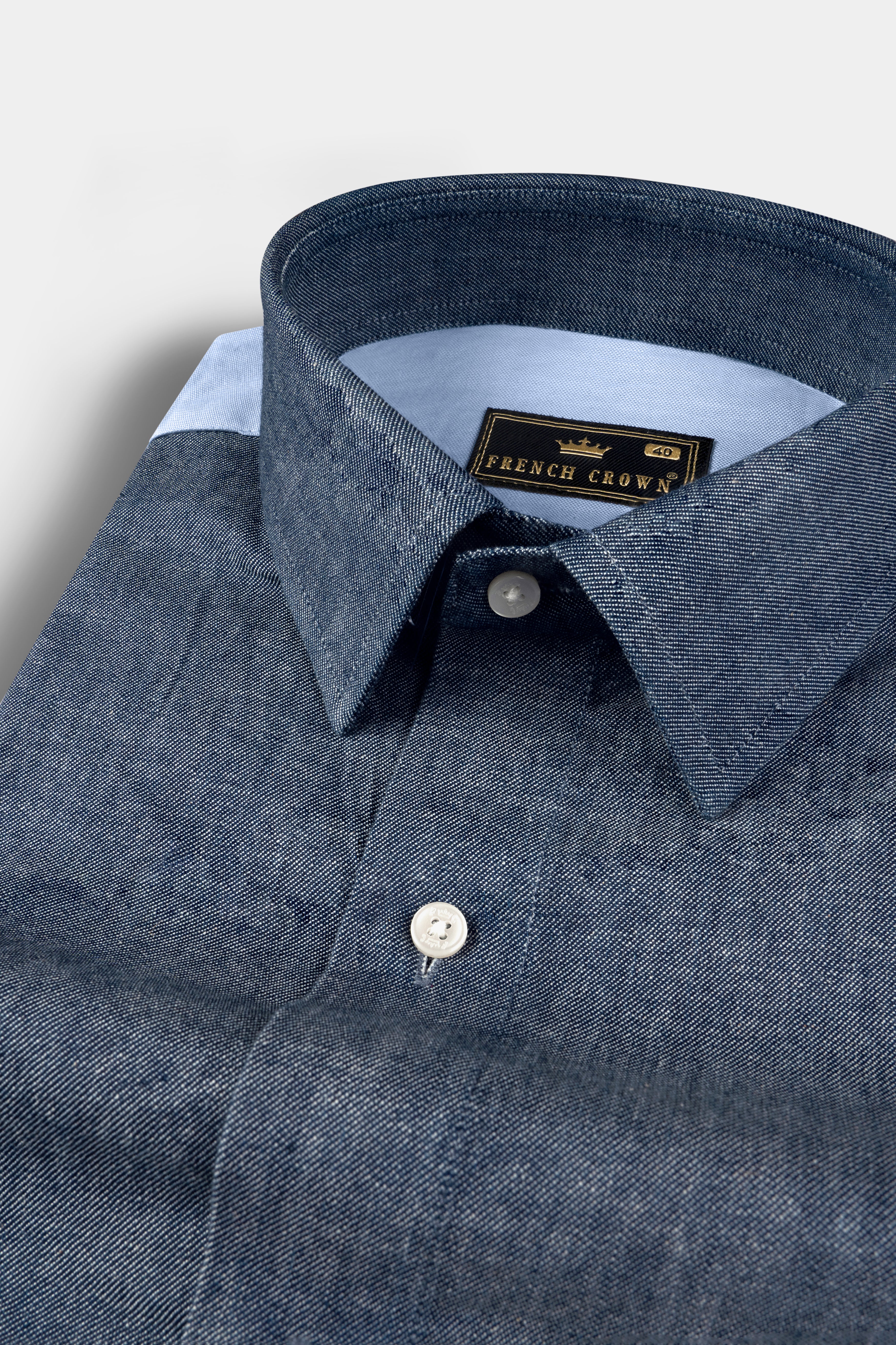 Manatee Grey with Sky Designer Oxford Shirt