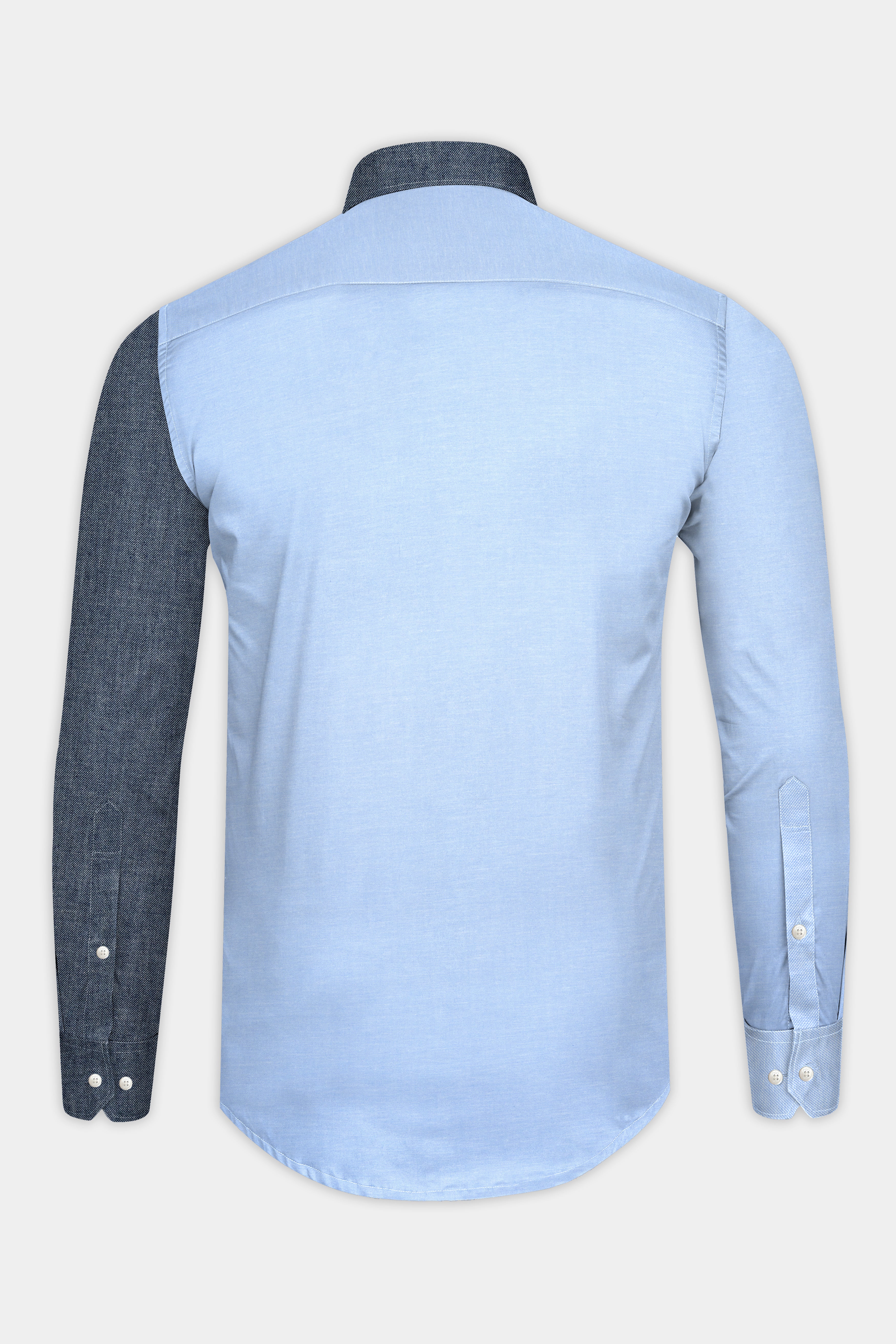 Manatee Grey with Sky Designer Oxford Shirt