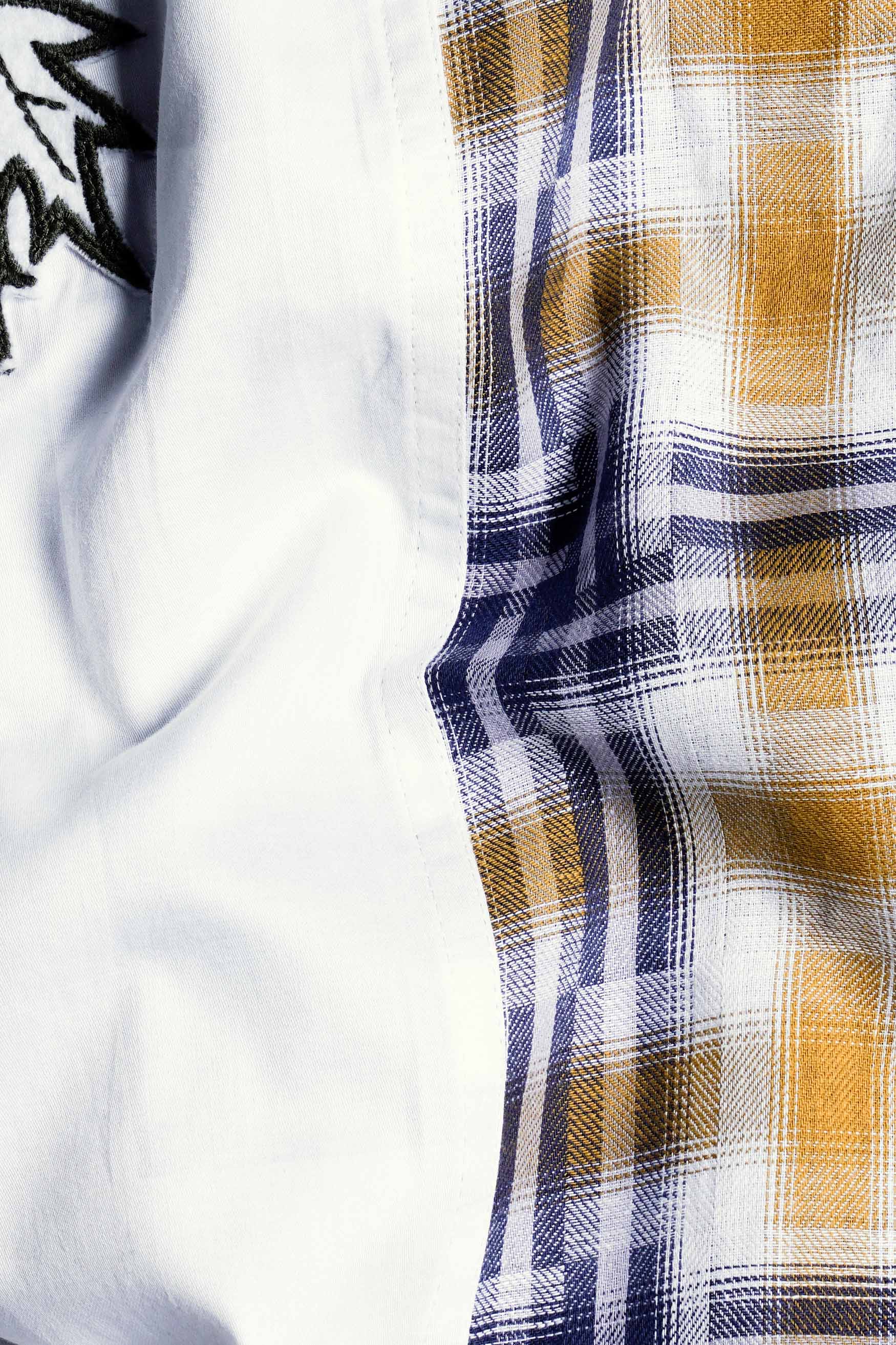 Bright White Leaves Embroidered with Muesli Brown and Midnight Blue Twill Premium Cotton Designer Shirt 6650-D5-E338-38, 6650-D5-E338-H-38, 6650-D5-E338-39, 6650-D5-E338-H-39, 6650-D5-E338-40, 6650-D5-E338-H-40, 6650-D5-E338-42, 6650-D5-E338-H-42, 6650-D5-E338-44, 6650-D5-E338-H-44, 6650-D5-E338-46, 6650-D5-E338-H-46, 6650-D5-E338-48, 6650-D5-E338-H-48, 6650-D5-E338-50, 6650-D5-E338-H-50, 6650-D5-E338-52, 6650-D5-E338-H-52