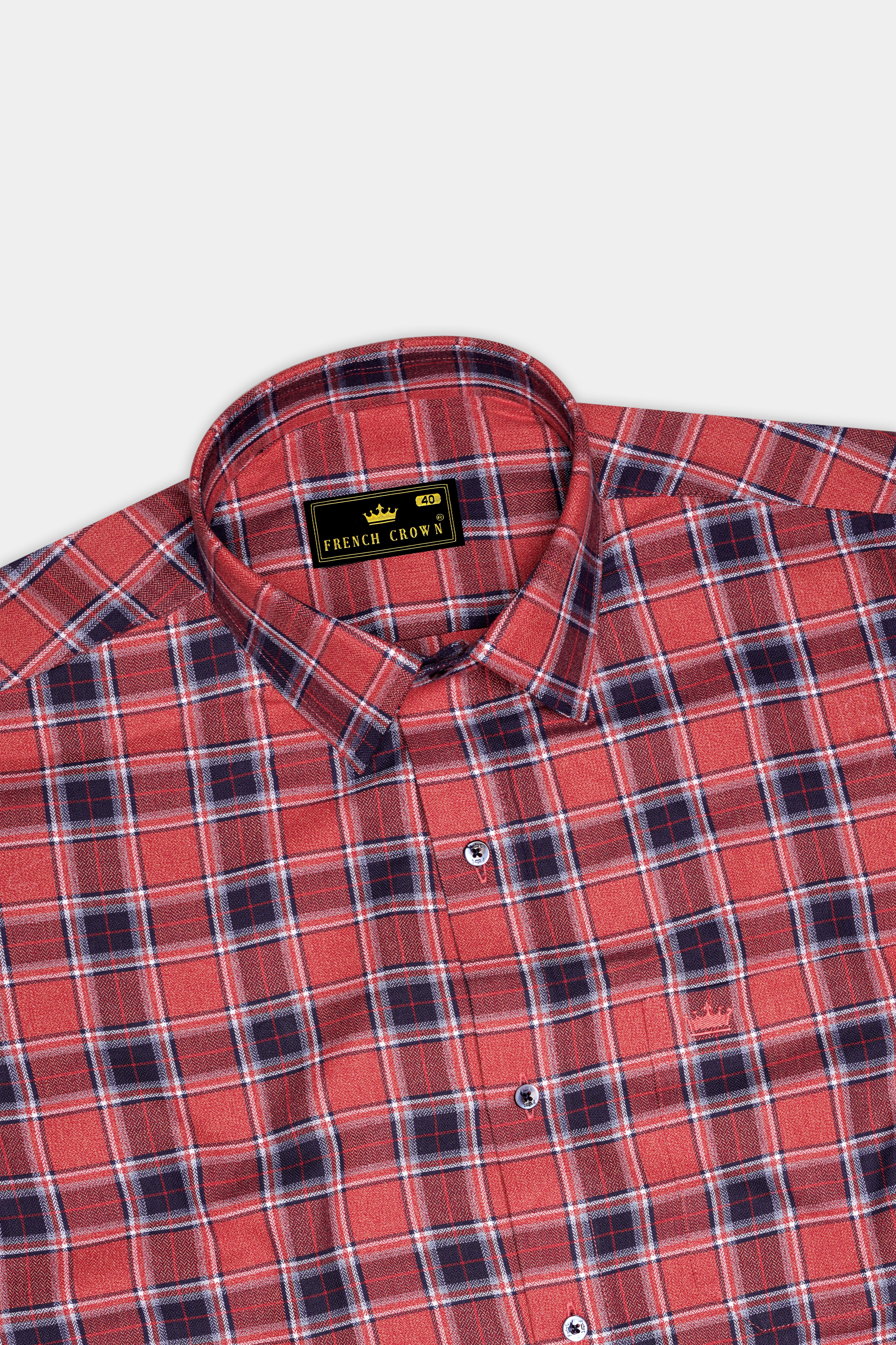 Geraldine Plaid Herringbone Shirt
