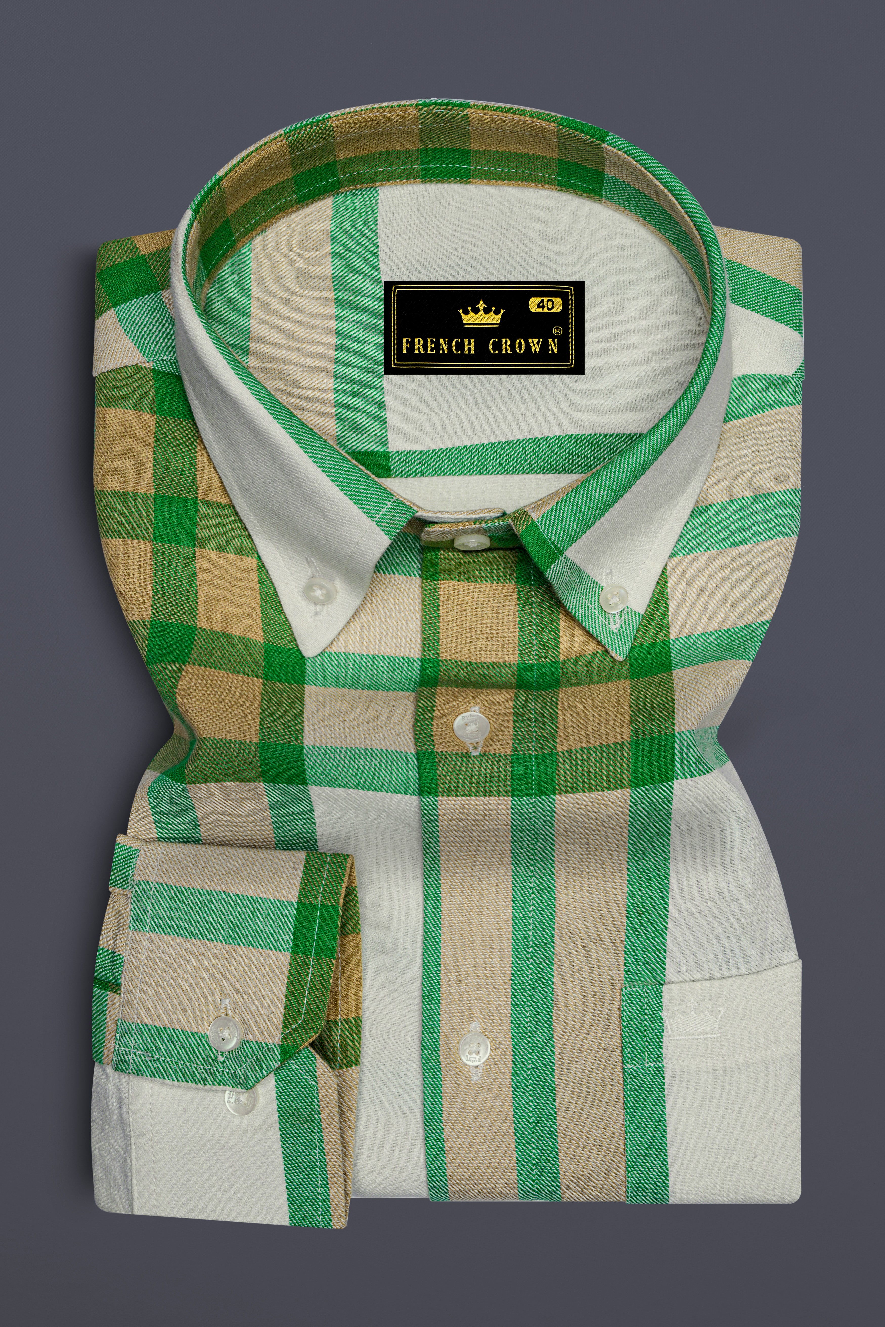 Chateau Green with Manhattan Checkered Flannel Shirt