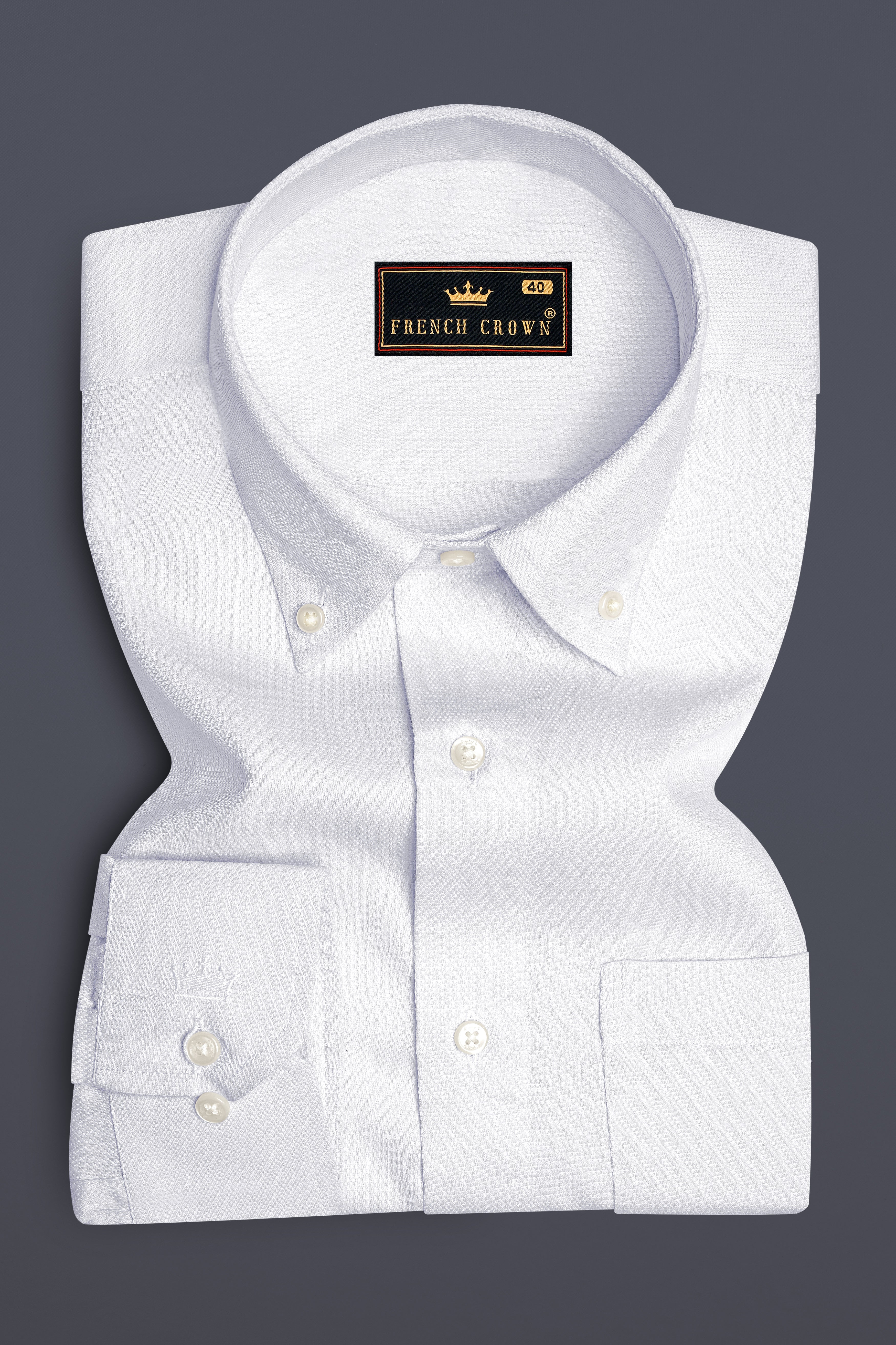 Prim Dobby Textured Premium Giza Cotton Shirt