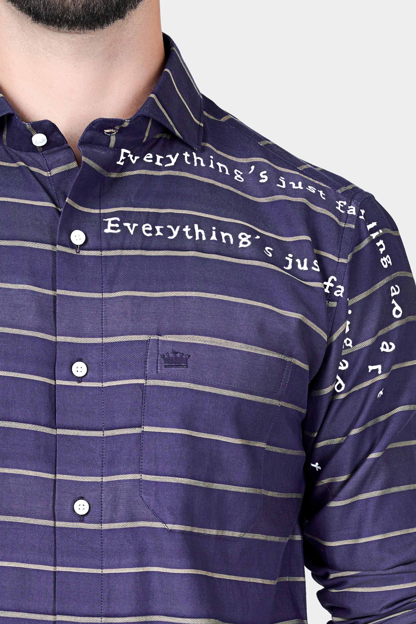 Rhino Blue and Pavlova Beige Striped Hand Painted Twill Premium Cotton Designer Shirt 6854-CA-ART-38, 6854-CA-ART-H-38, 6854-CA-ART-39, 6854-CA-ART-H-39, 6854-CA-ART-40, 6854-CA-ART-H-40, 6854-CA-ART-42, 6854-CA-ART-H-42, 6854-CA-ART-44, 6854-CA-ART-H-44, 6854-CA-ART-46, 6854-CA-ART-H-46, 6854-CA-ART-48, 6854-CA-ART-H-48, 6854-CA-ART-50, 6854-CA-ART-H-50, 6854-CA-ART-52, 6854-CA-ART-H-52